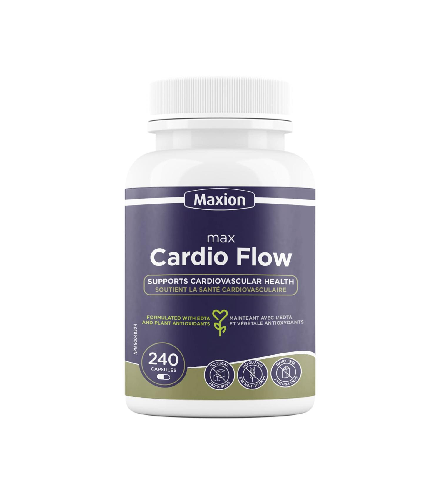 Maxion Cardio Flow for Cardiovascular Health Lower Blood LDL and Cholesterol Levels 240 Capsules (1) - Buy Online on GoSupps.com