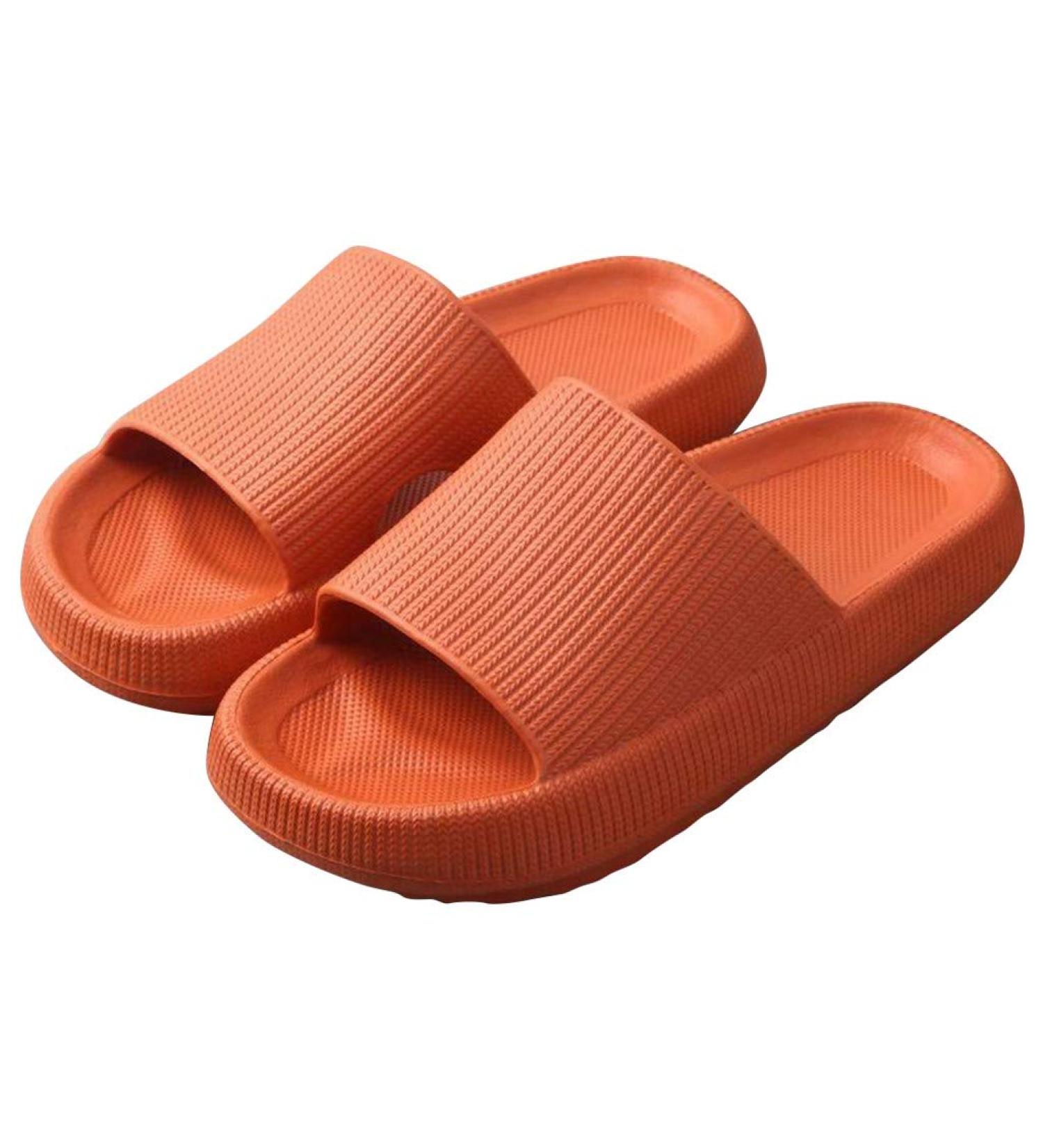 Sliders Cloud Slippers Women Men Non-Slip Mens Womens Slippers Cloud Sliders Soft Flip Flops with Thick Sole for Shower Bathroom Pool Beach 4.5 UK Orange - Buy Online on GoSupps.com