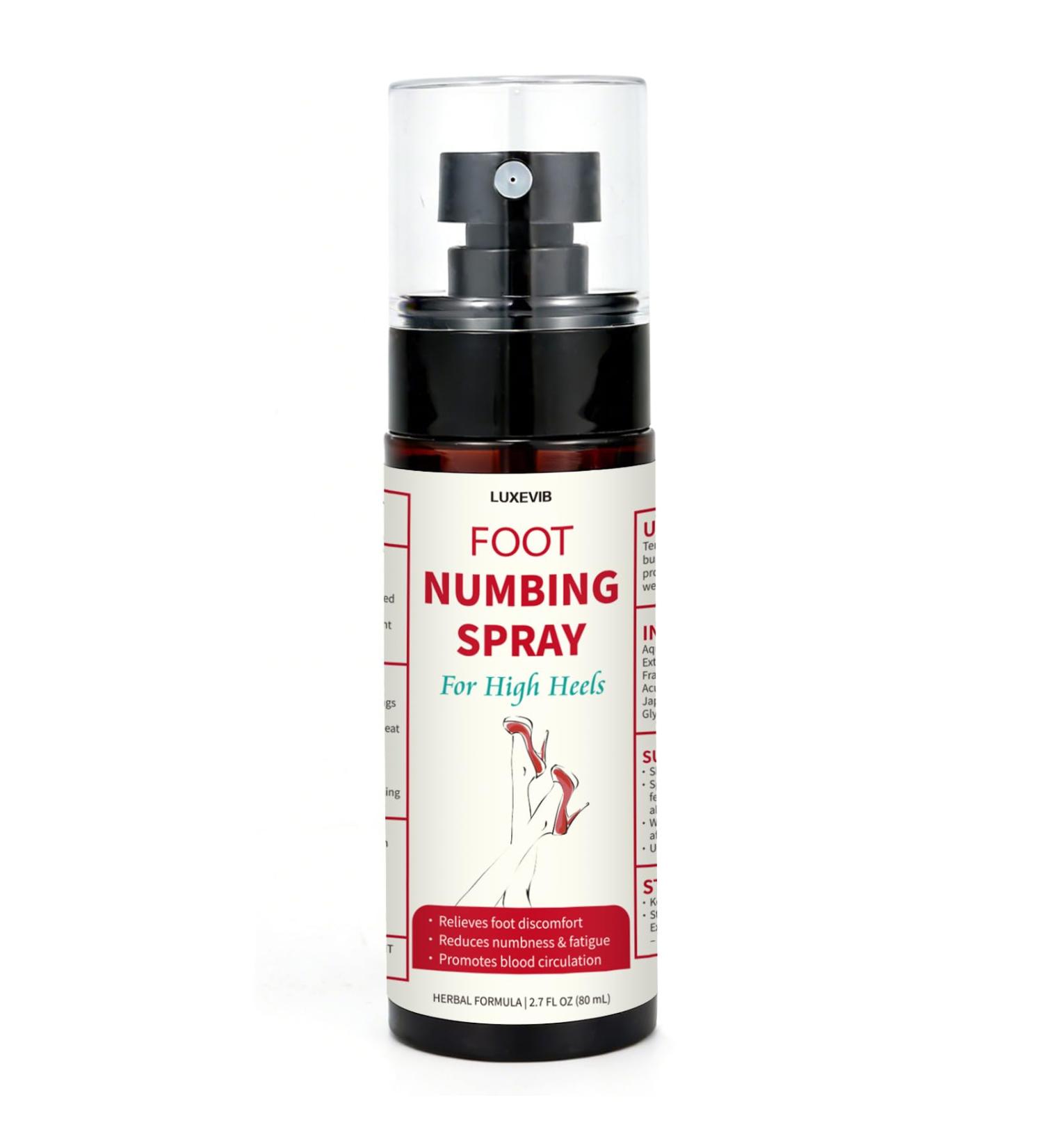 Foot Numbing Spray for High Heels Cooling Foot Comfort Spray for Women Helps Ease Foot Fatigue & Discomfort from Wearing Heels Standing All Day Work Weddings Events & Travel - 2.7 FL OZ - Buy Online on GoSupps.com