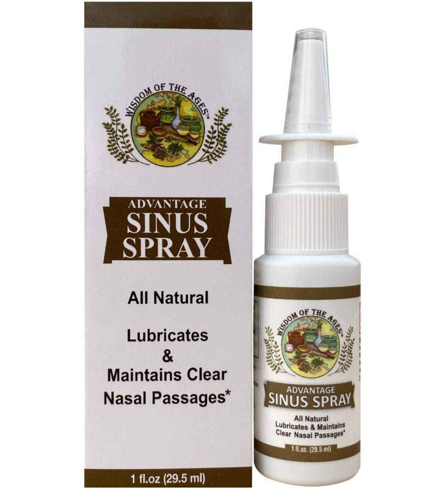 Advantage Sinus Spray Natural Cleansing & Lubricating Nasal Spray. 1 fl oz.