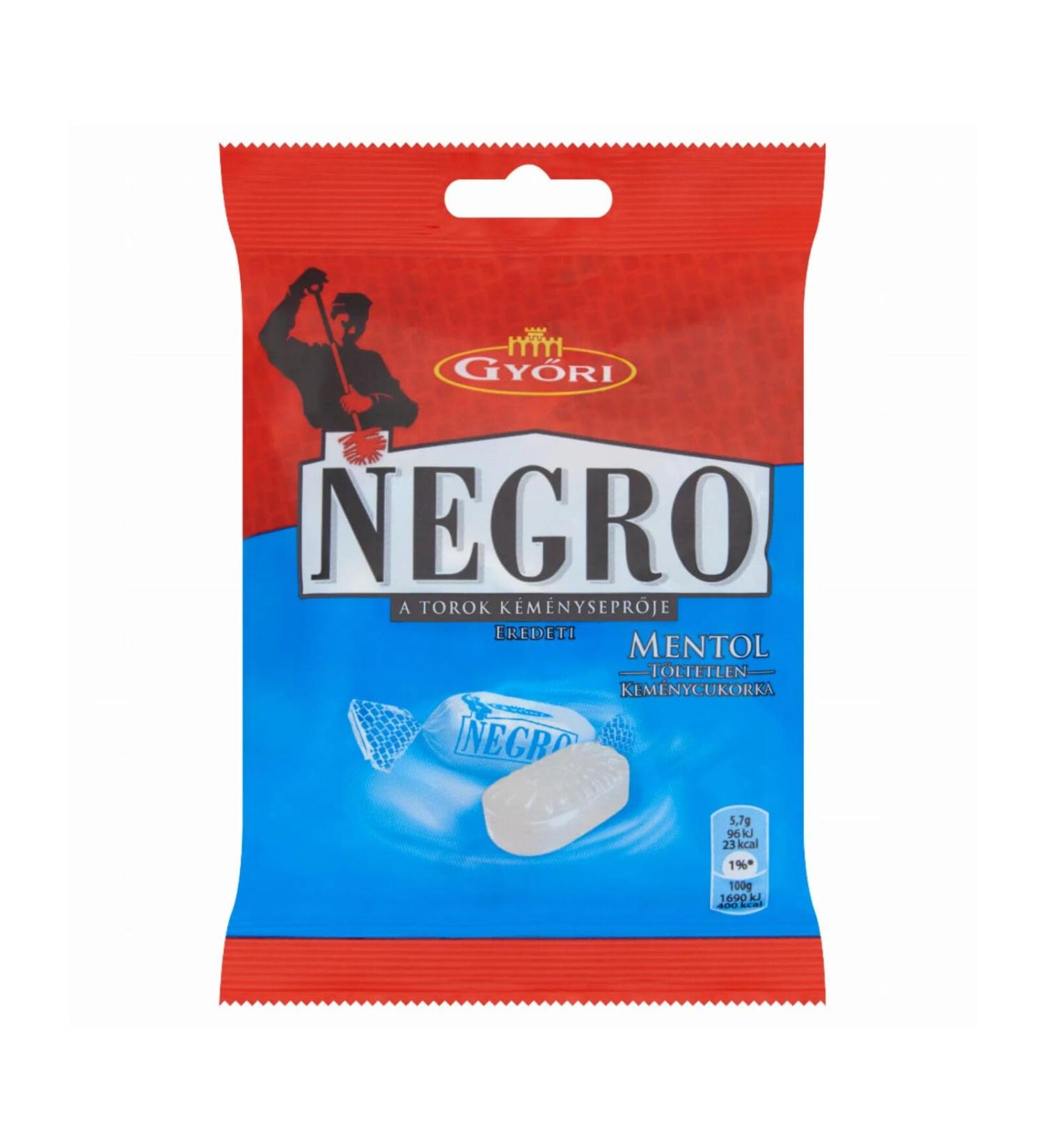 Hungarian Negro Hard Candy Menthol Flavor| Throat Sweeper Cough Lozenges 79 g|