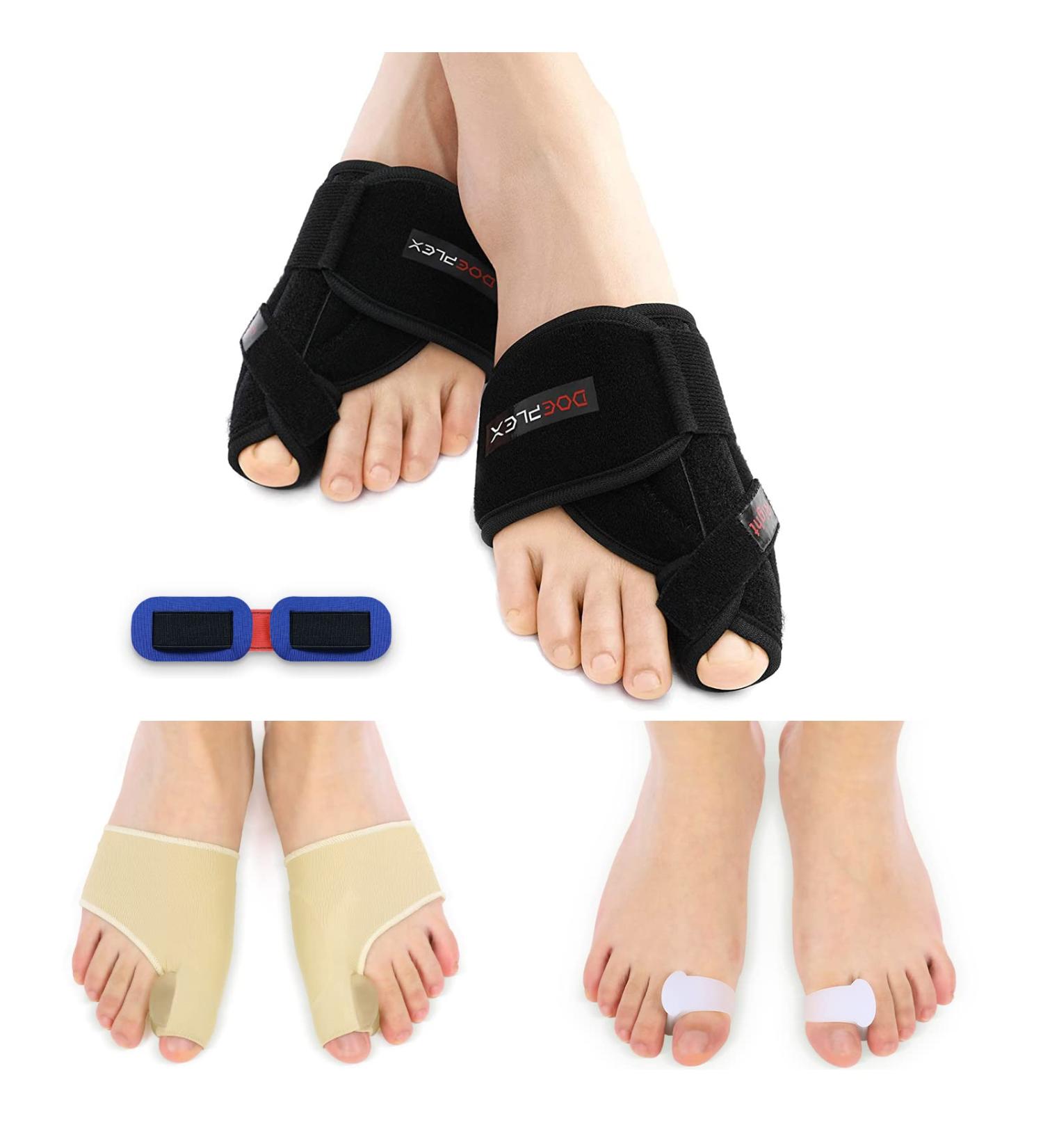 DOEPLEX Bunion Corrector Kit - 7Pcs Adjustable Splint for Men & Women, Pain Relief Hallux Valgus Brace - Day/Night Support, Sizes Men 7-12/Women 8-9 - Buy Online on GoSupps.com