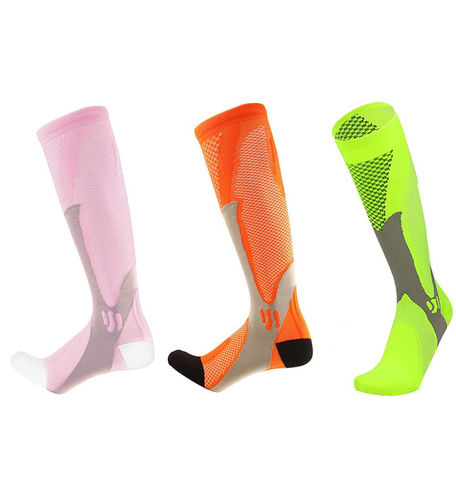 JILIBABBA Compression Socks for Women & Men - Unisex Knee High Athletic Socks for Running Fitness Sports & Travel (L-XL) - Buy Online on GoSupps.com
