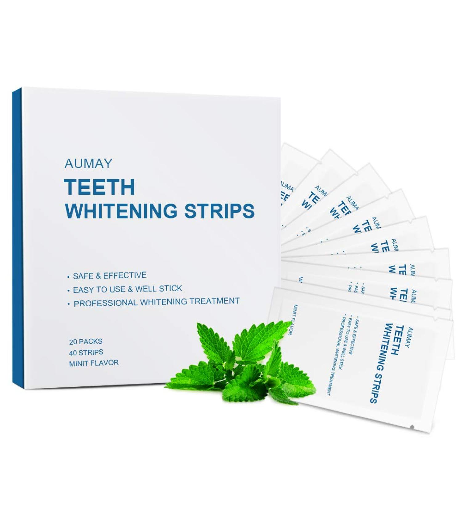 Professional Effects Teeth Whitening Strips - 20 Treatments, 40 Strips - Sensitive Teeth Whitening Kit for Coffee, Tea & Tobacco Stains - Buy Online on GoSupps.com