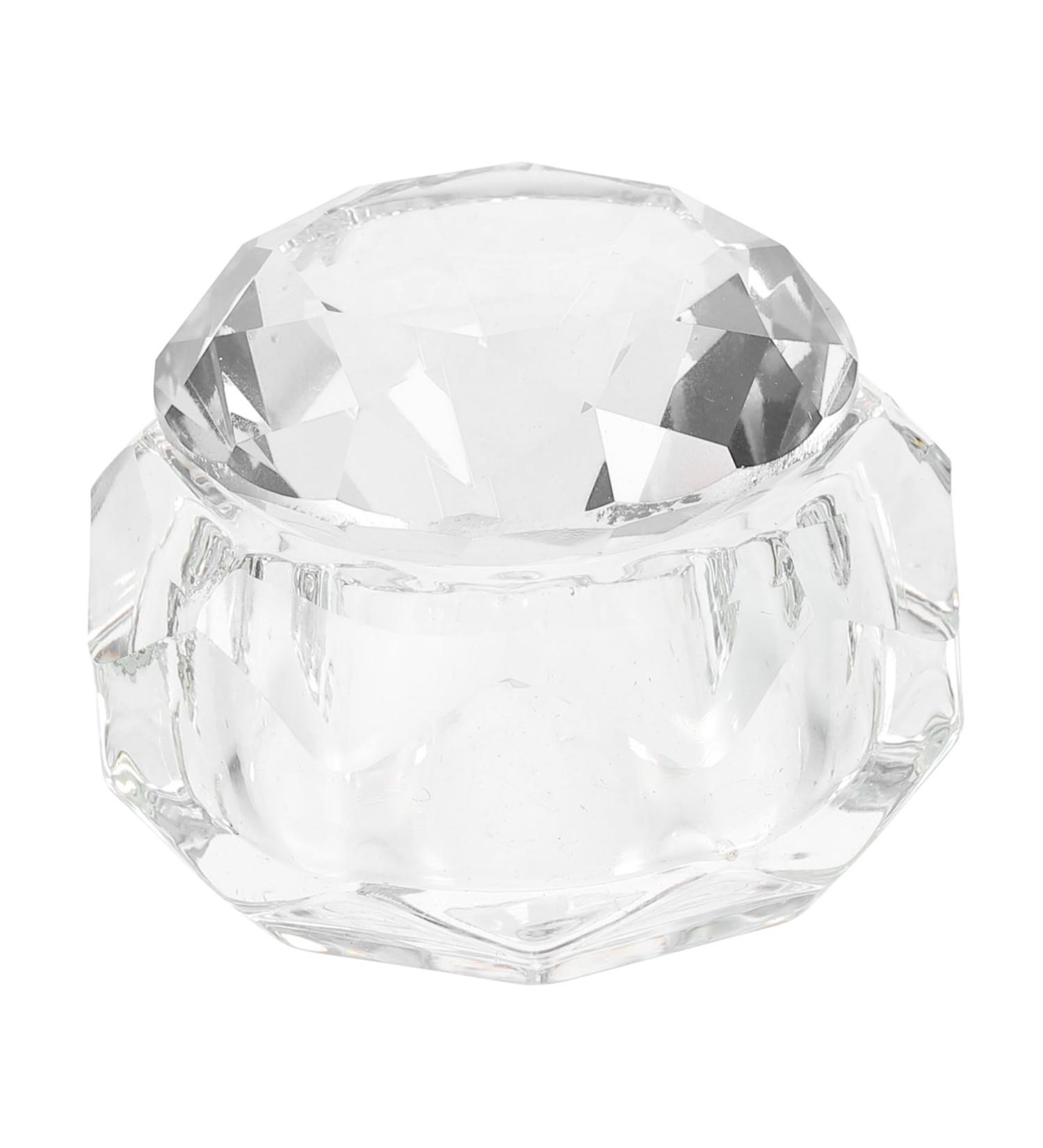 nail art crystal cup crystal nail art cup dish glass nail art cup nail painting pen nail glitter holder manicure painting tools nail crystal bowl liquid crystal glass nail polish 6x6cm Transparent - Buy Online on GoSupps.com