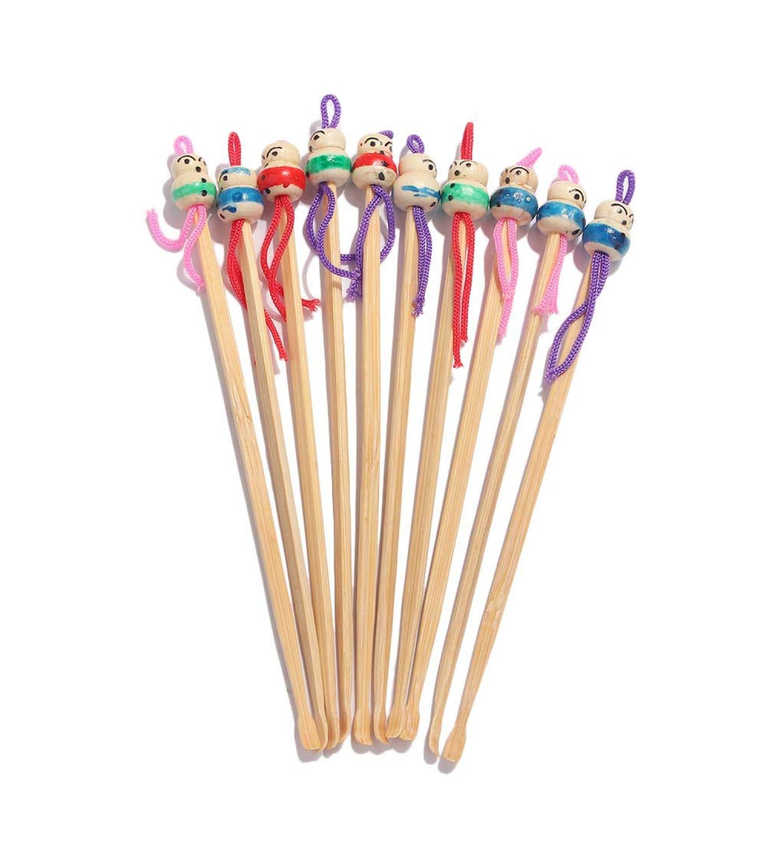 10pcs Mini Bamboo Ear Picks - Handmade Ear Cleaner Tool for Wax Removal - Buy Online on GoSupps.com