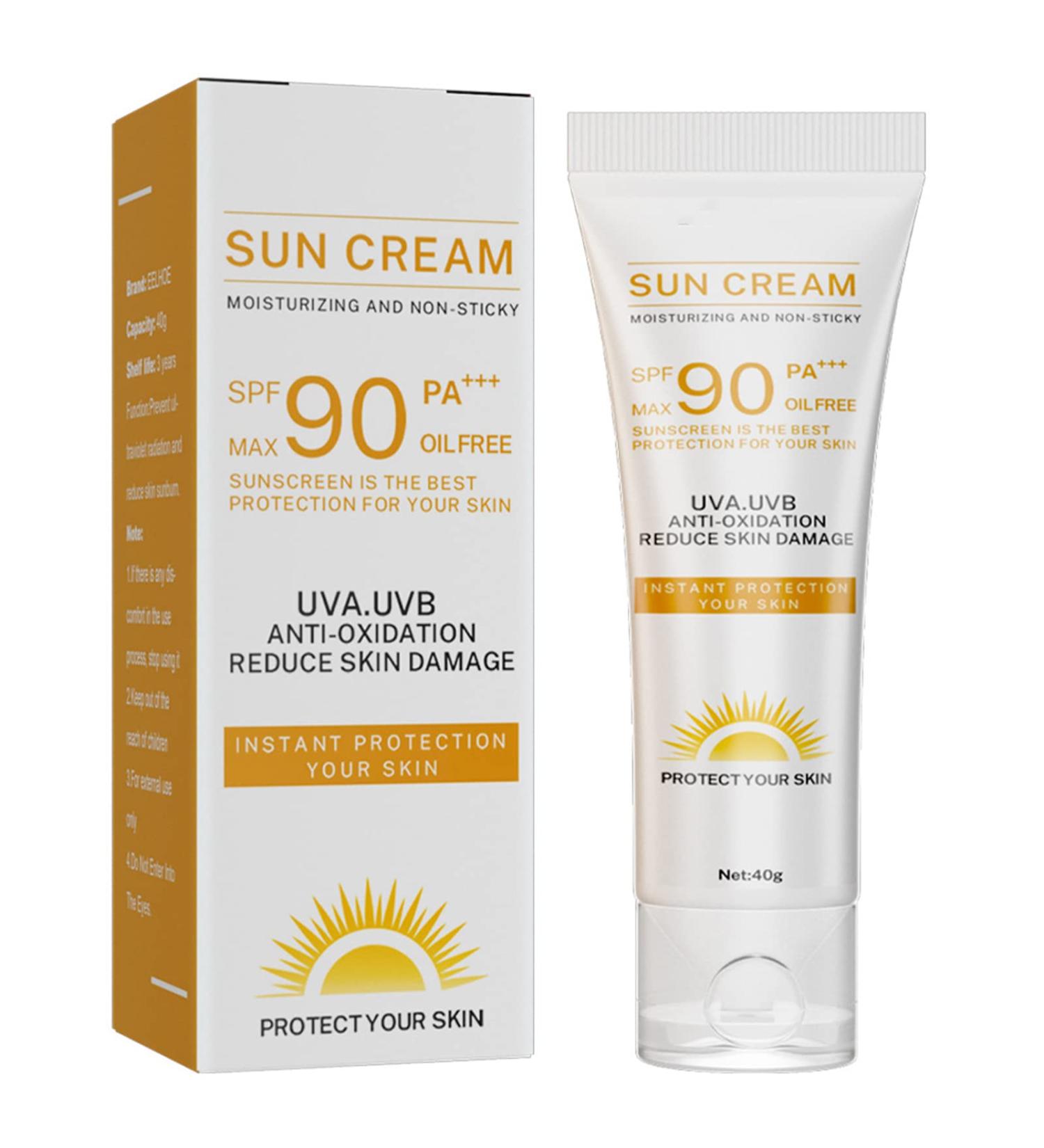 SUN Protect & Moisture Sun Lotion Cream with SPF90 (40g) Moisturising Suncream with SPF90 Advanced Sunscreen Protection Reduces Risk of Sun Allergies for Outdoor - Buy Online on GoSupps.com
