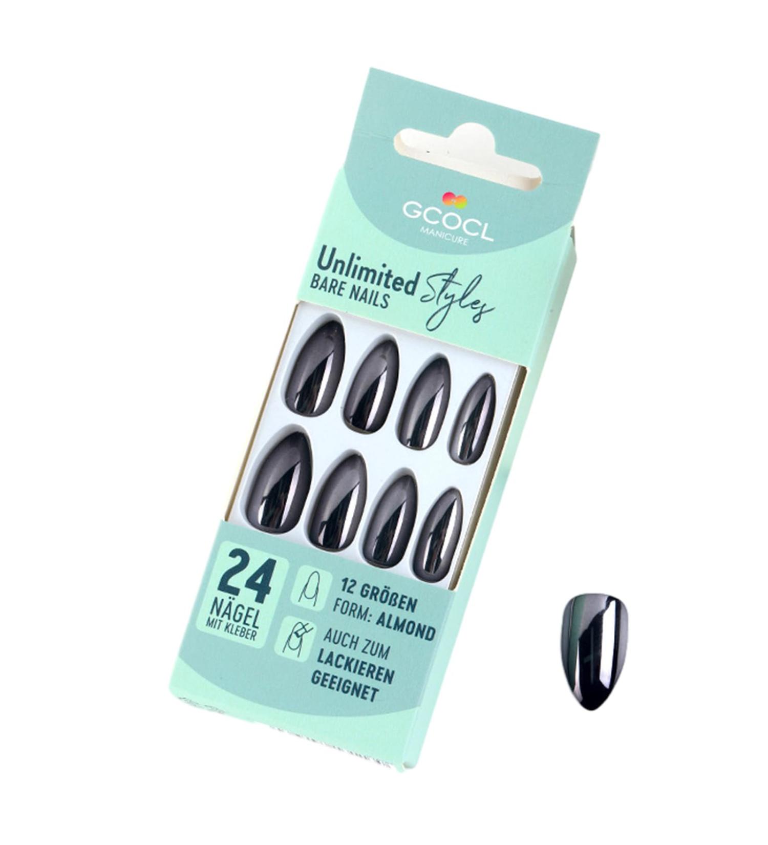 FEIlei 24x Press on Nails Glossy False Nails Full Cover Fake Nail for Women and Girls - Buy Online on GoSupps.com
