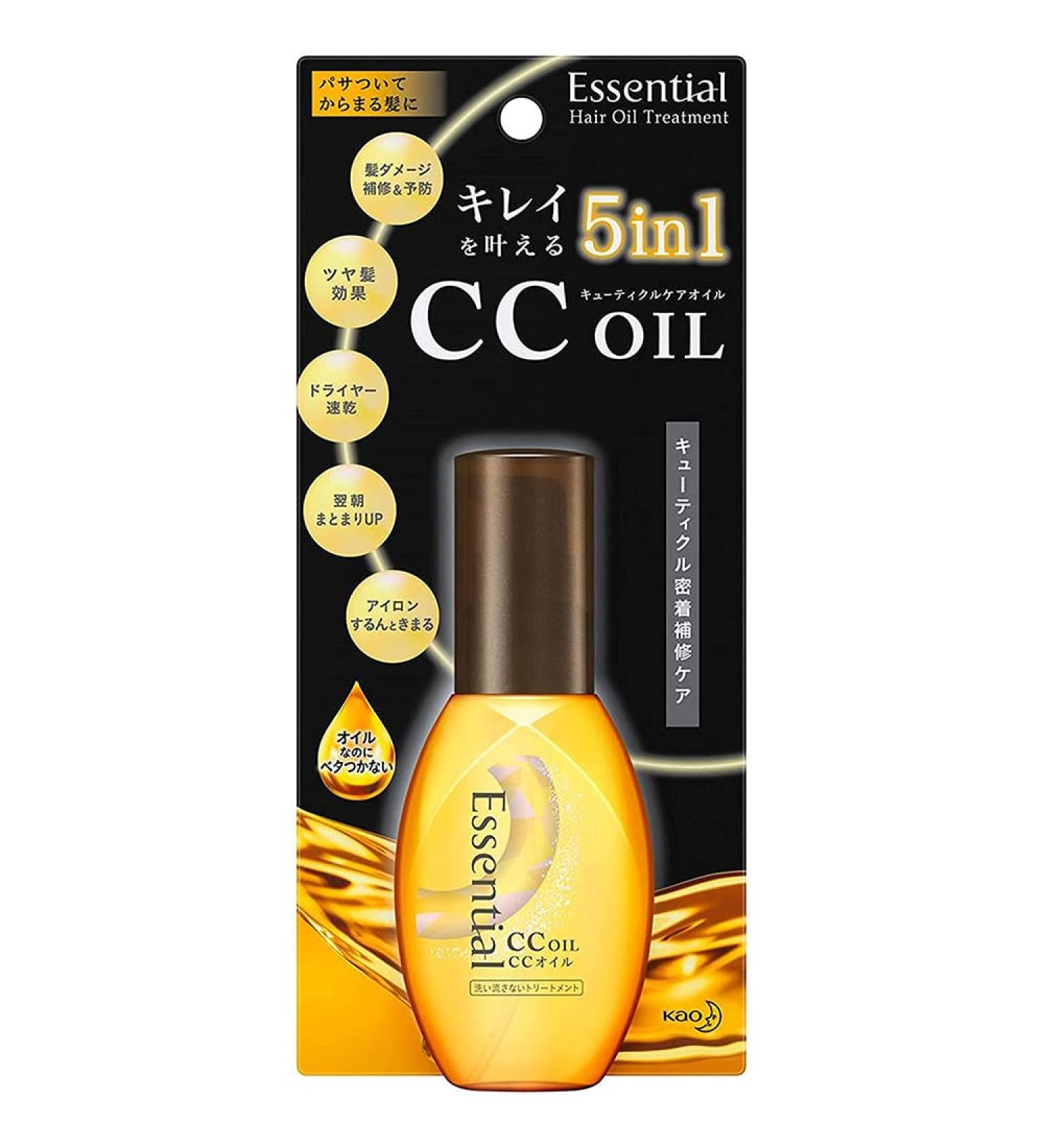 Kao Essential Cuticle Coat Hari Oil 60ml (Green Tea Set)