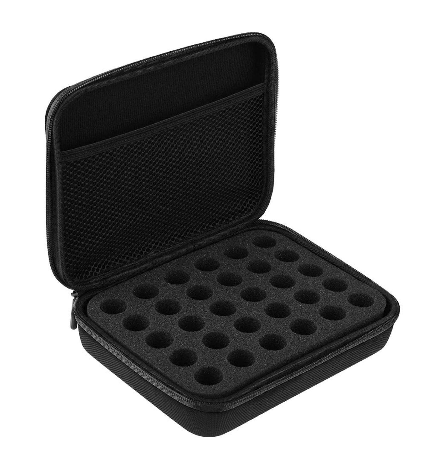 Essential Oils Travel Bag - Hard Shell Wiring Bag for 30 x 5ml Bottles | Sortchain Black - Buy Online on GoSupps.com