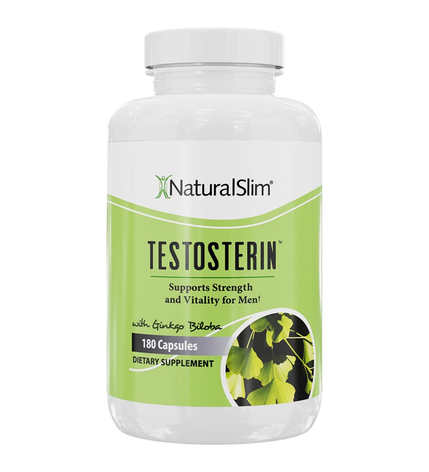 NaturalSlim Testosterin Mens Multivitamins | Testosterone Booster with Vitamin B3 Zinc & Testofen | 180 Capsules for Muscle Support Stamina & Metabolism - Buy Online on GoSupps.com