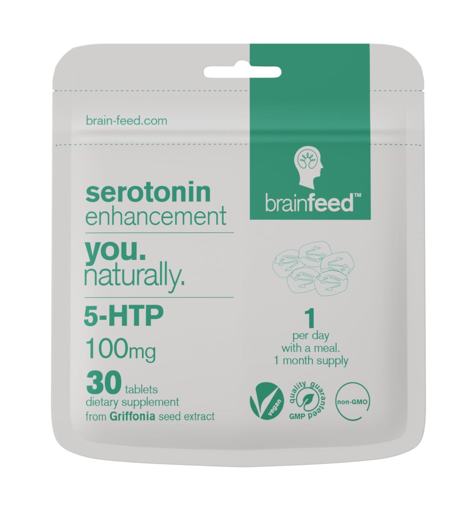 Serotonin Supplements - 30 Count | 1-a-Day Mood Support | 5HTP 100mg Natural Booster | Griffonia Seed Extract | 1 Month Supply - Buy Online on GoSupps.com