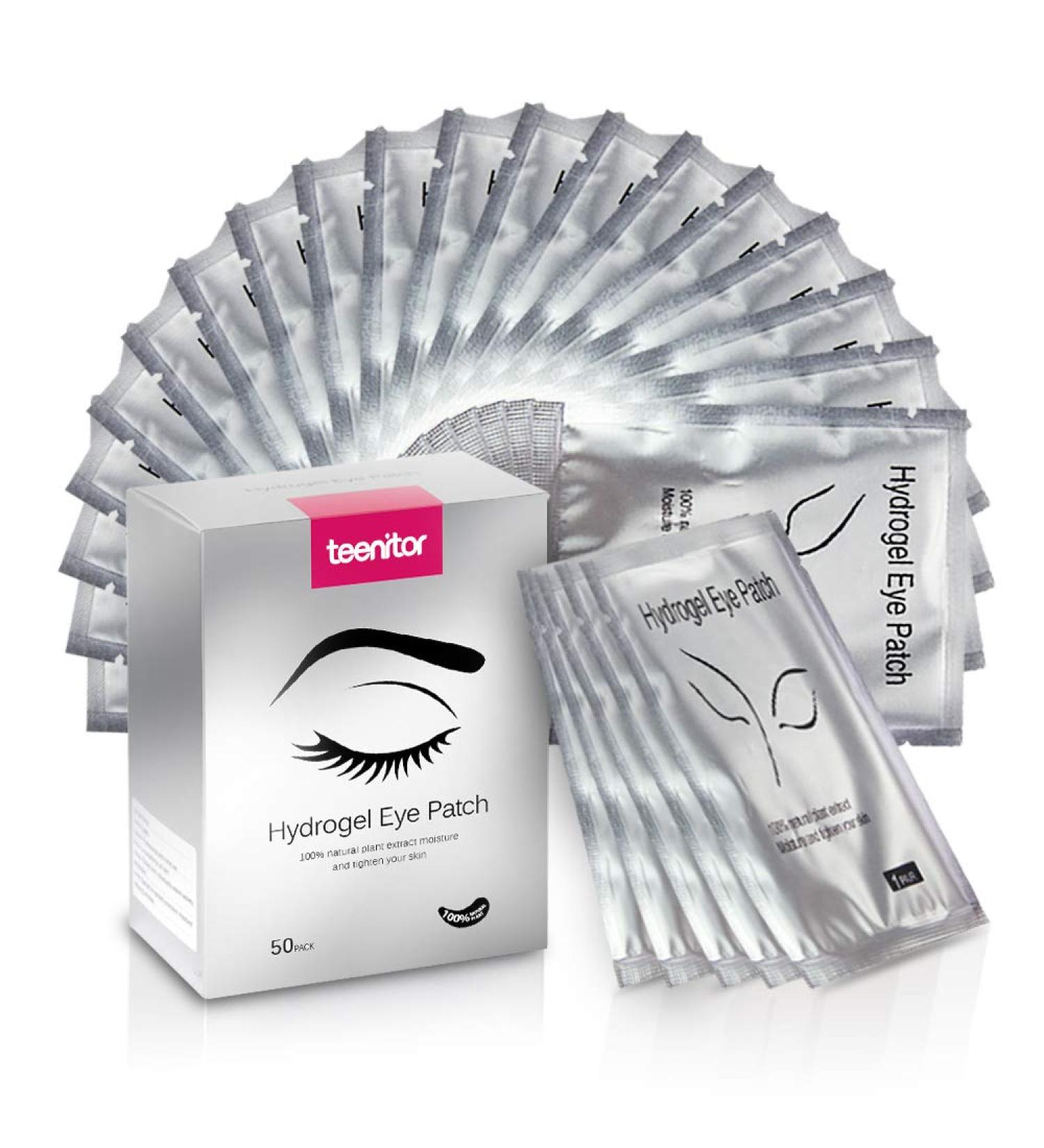 Teenitor Under Eye Pads - 50 Pair | Lint Free Lash Extension Eye Gel Patches for Eyelash Extension - Beauty Tool - Buy Online on GoSupps.com