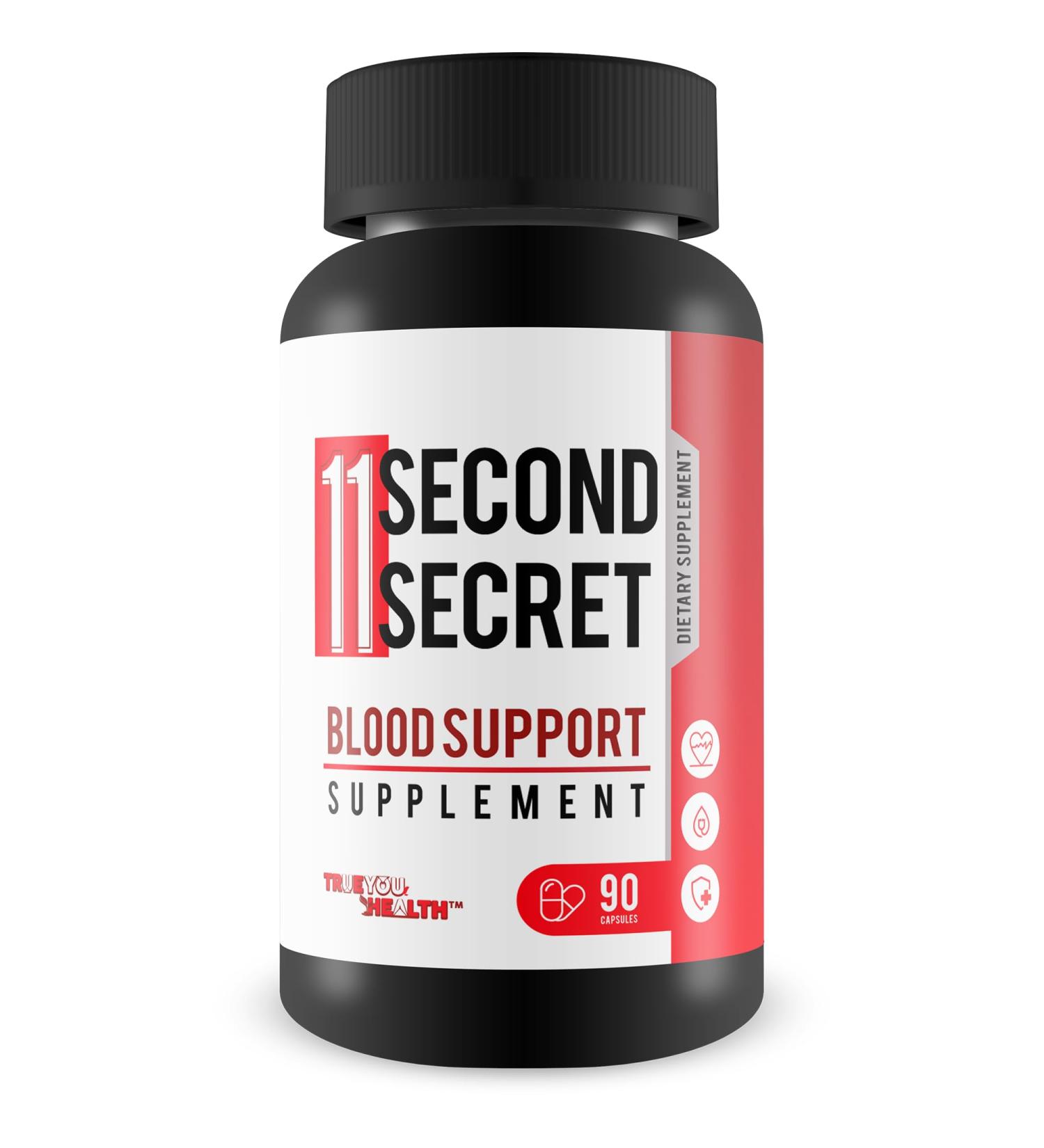 11 Second Secret Blood Support Supplement - Our Best Sugar Health Blood Health Formula - Advanced Blood Health Formula - Turmeric Berberine Cinnamon Gl Pro Gluco Elixir Blood Cleanse - Buy Online on GoSupps.com