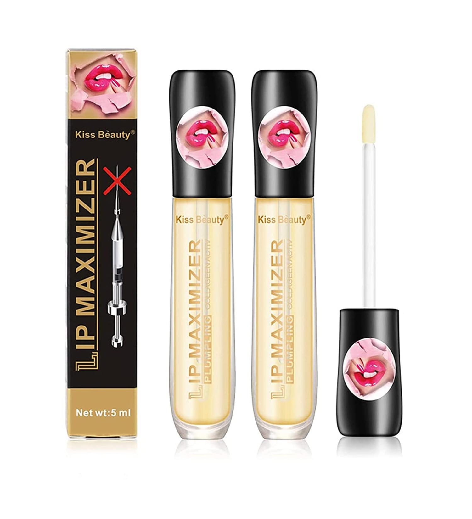 Cozzo Lip Plumper Gloss Set - Moisturizing Vitamin E Serum for Natural Lip Care - Reduce Fine Lines - 2PCS - Buy Online on GoSupps.com