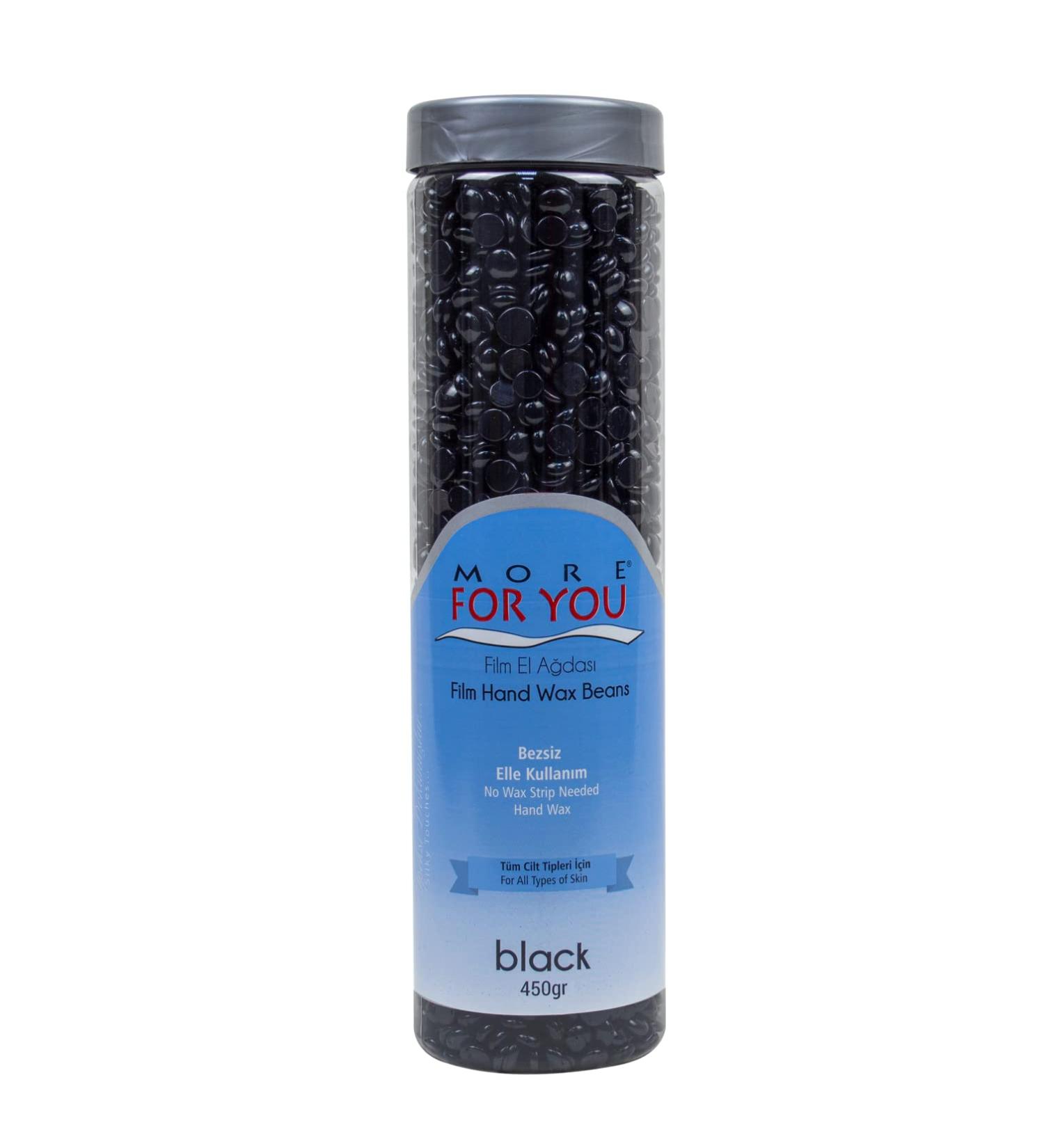 More For You Film Hand Wax Beans - Pet Black 450g | Hot Wax for Hair Removal - Sir Agda Depilatory Wax - Buy Online on GoSupps.com