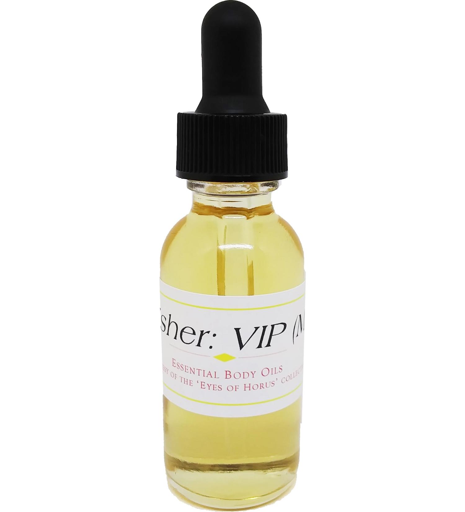 VIP: Usher - Type For Men Scented Body Oil Fragrance Glass Dropper Top - Gold - 1 oz. - ID#37600 1 Fl Oz (Pack of 1)