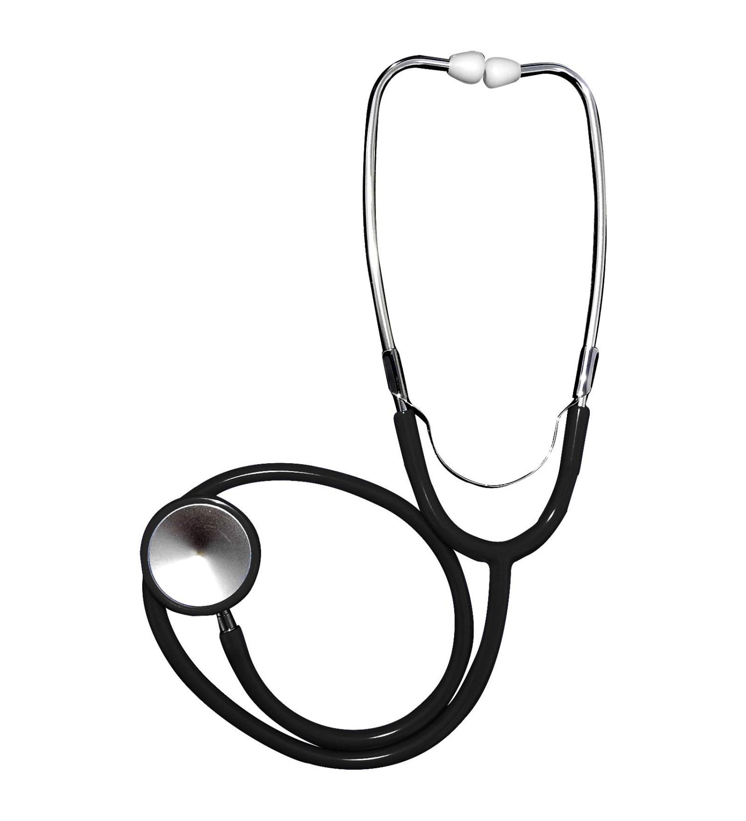 Dual Head Lightweight Aluminium Medical Stethoscope - Black | For Doctors, Nurses, Vet Students | EMT Approved - Buy Online on GoSupps.com