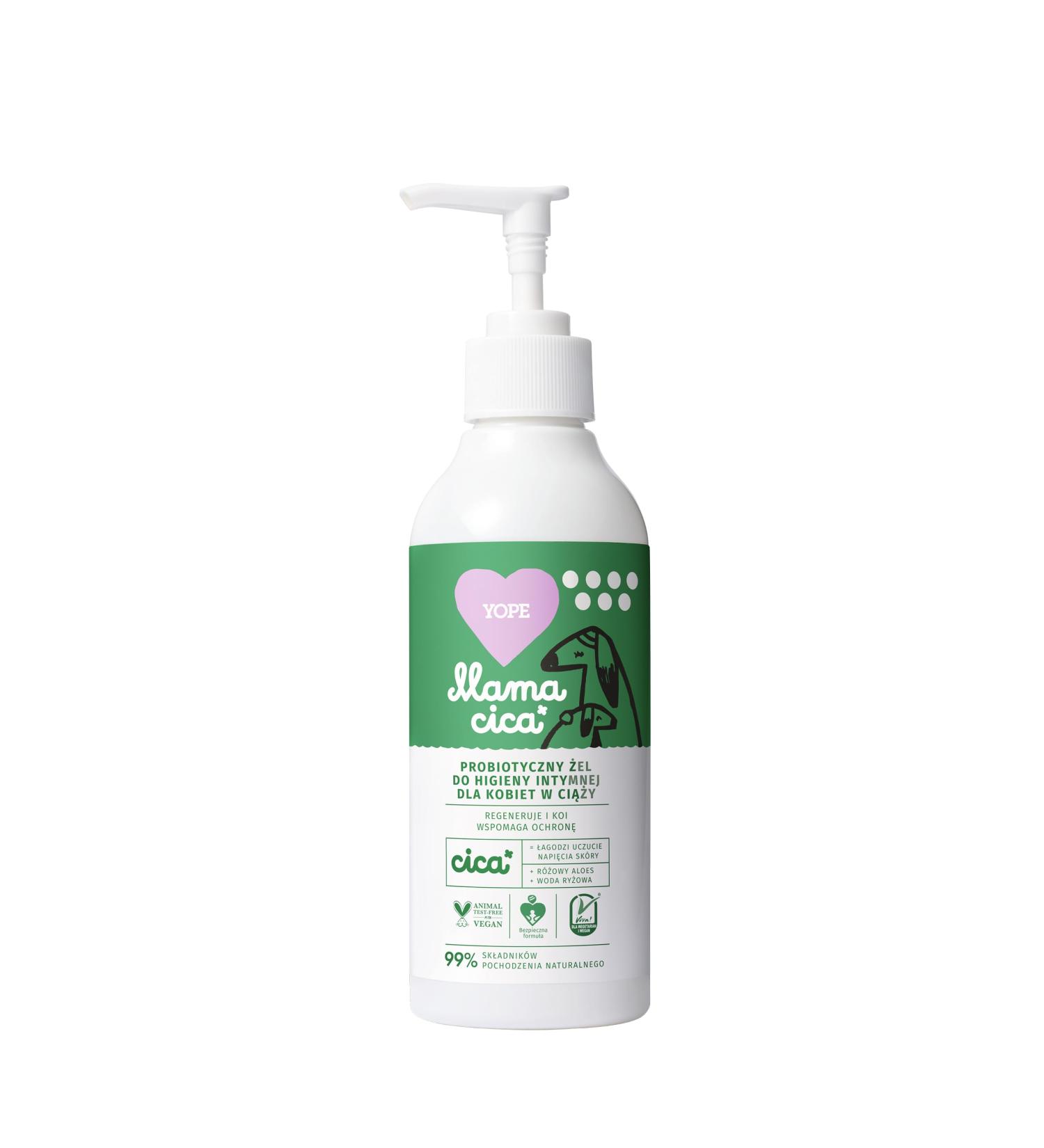 YOPE Probiotic intimate wash for pregnant women | MIcroflora Protection | Aloe | 99% Natural Ingredients | MAMA CICA 300 ml