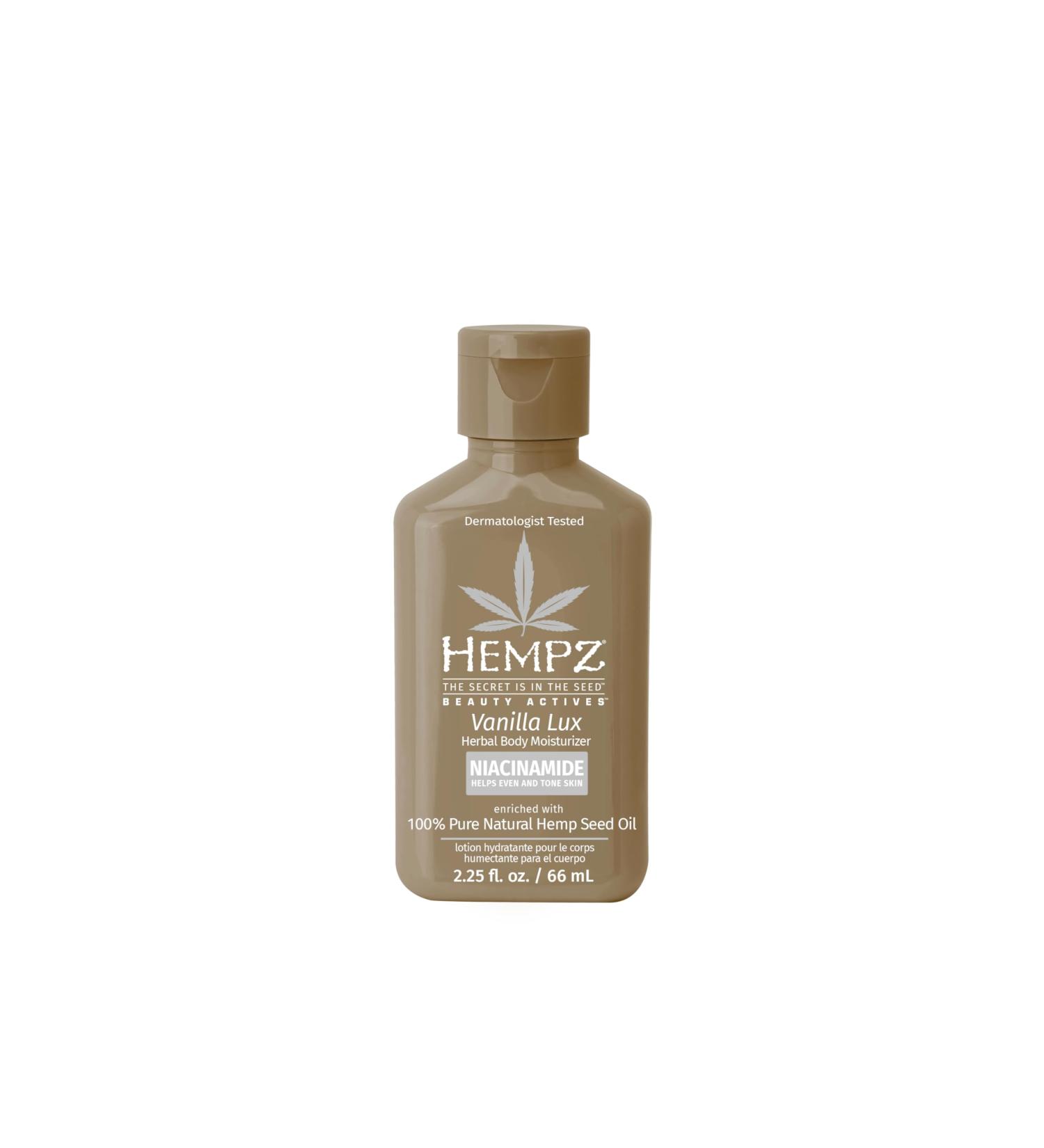 Buy HEMPZ Mini Vanilla Lux Herbal Body Moisturizer 2.25 oz - Hydrating & Nourishing | International Shipping Available - Buy Online on GoSupps.com