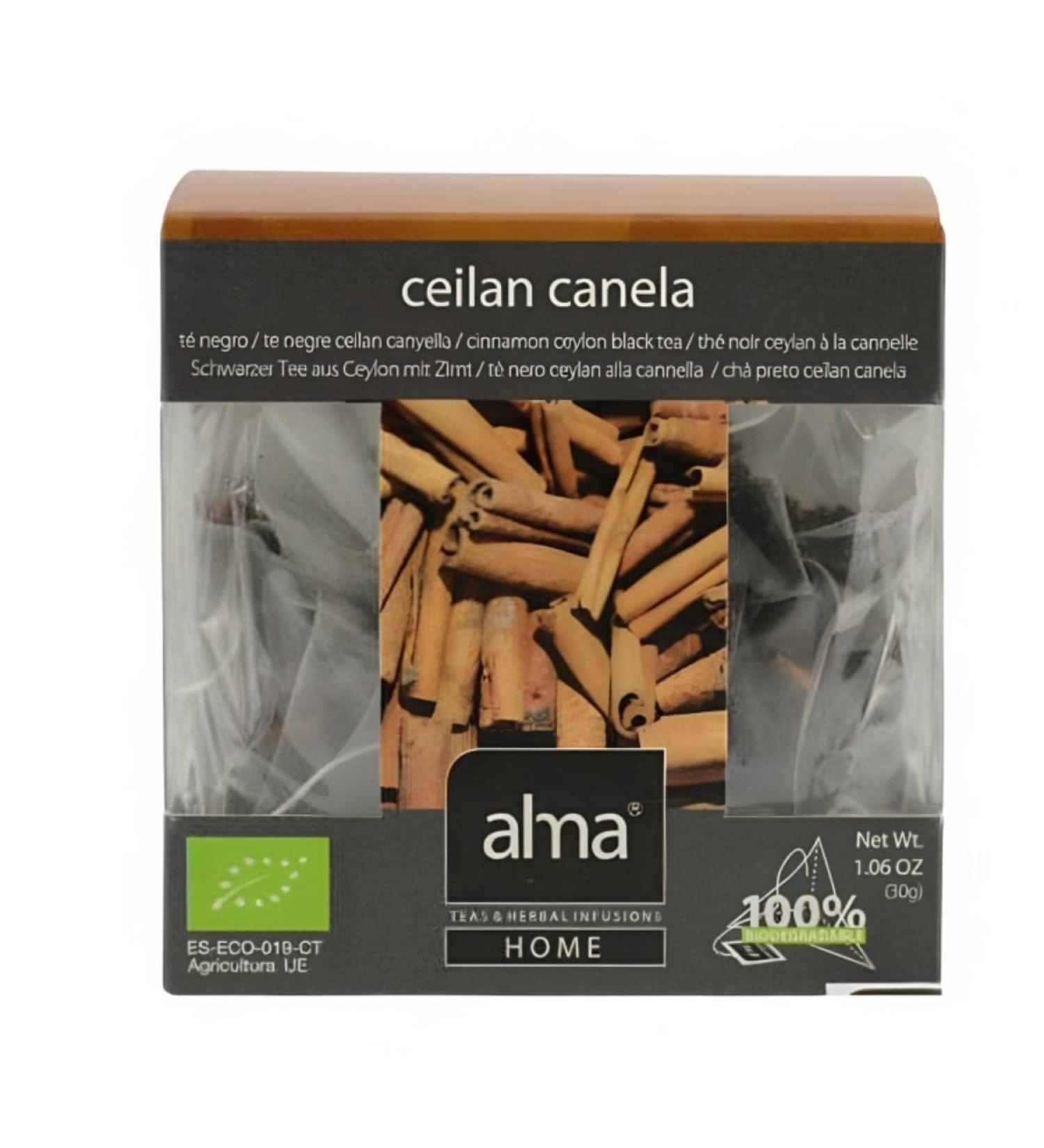 ALMA Ceylan la Cannelle Organic Black Tea 15 Pyramids 30 g