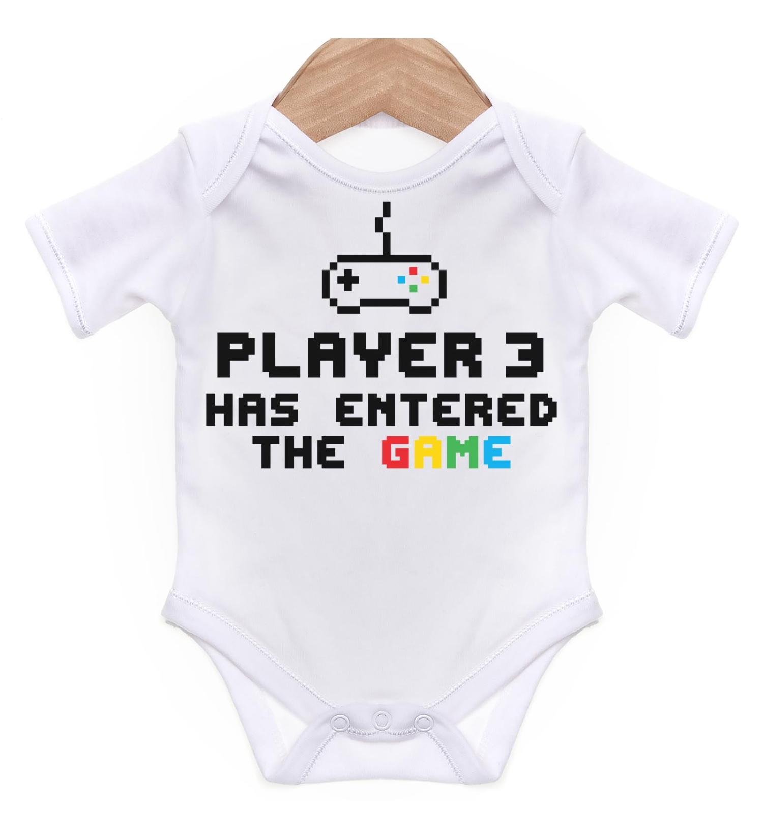 ART HUSTLE Player 3 Short Sleeve Bodysuit | Baby Boy/Girl 6-9 Months White - Buy Online on GoSupps.com