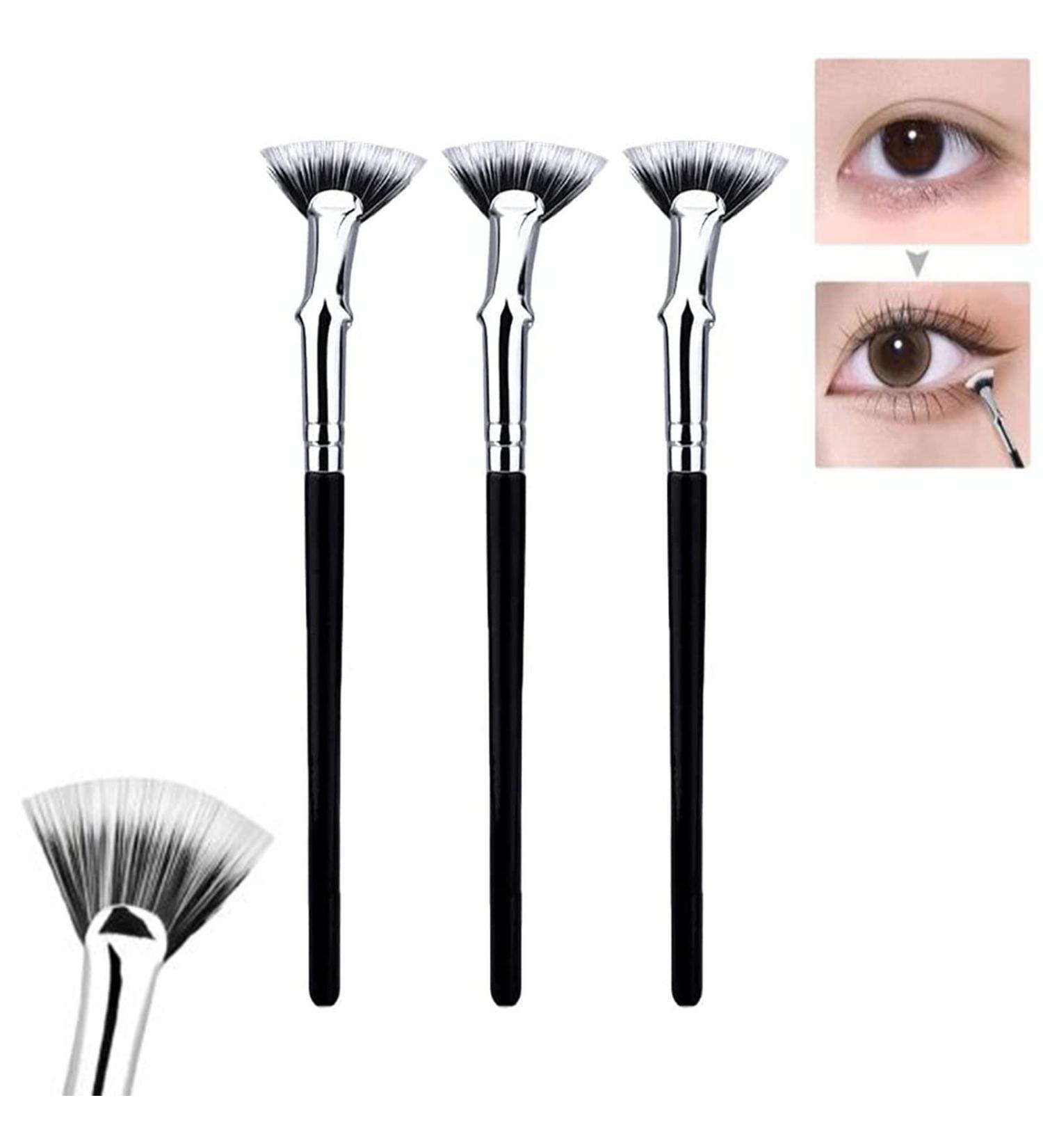 Dolly Mascara Fan Brush Anjoize Eyelash Brush Set - 3Pcs - Buy Online on GoSupps.com