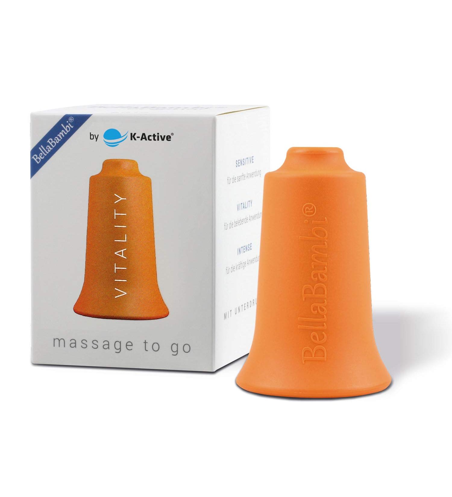 BellaBambi Cupping Cup by K-Active VITALITY - Original Negative Pressure Massage Tool | Orange | 3.5 cm - Shop Internationally - Buy Online on GoSupps.com
