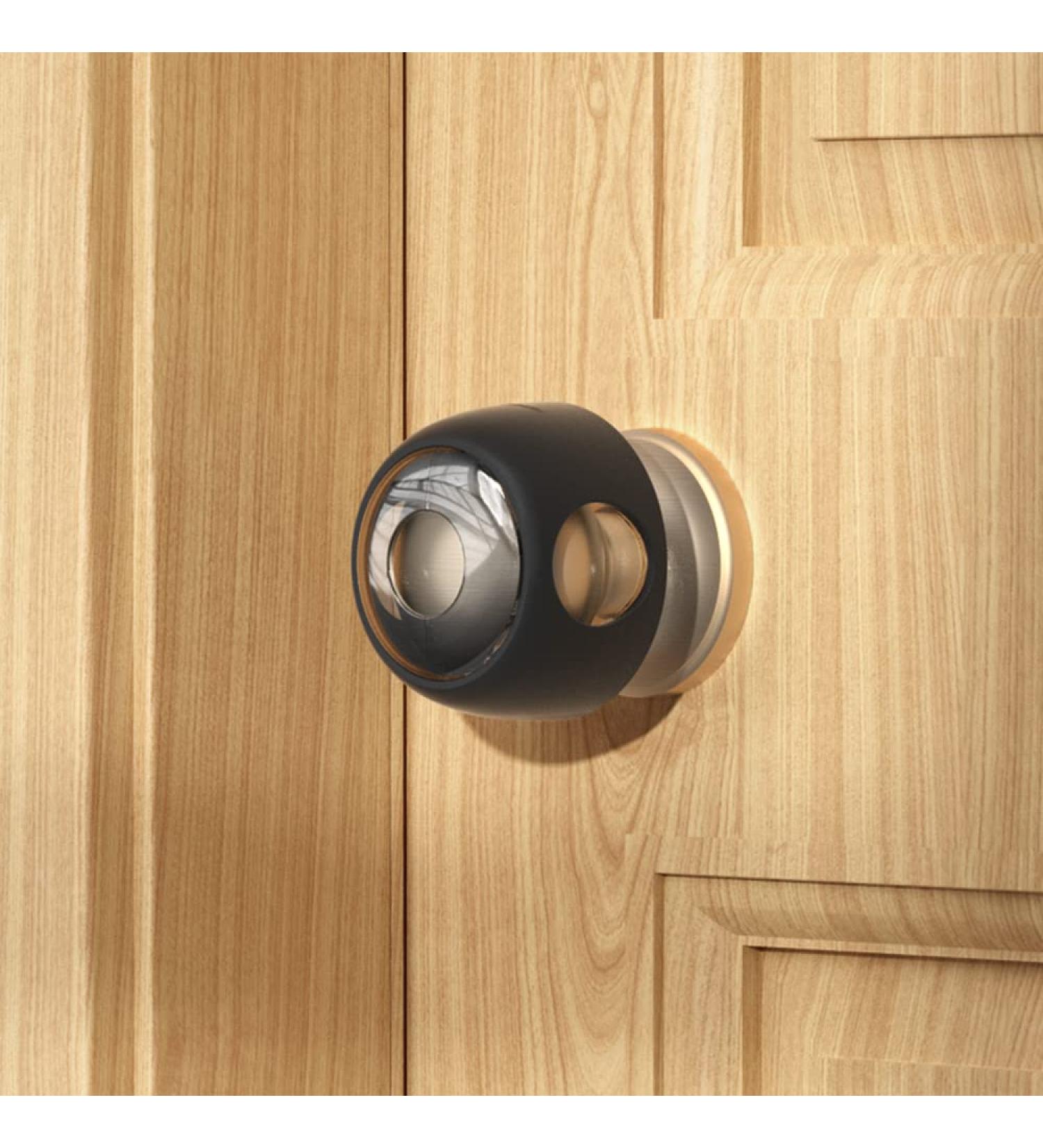 EUDEMON 4 Pack Door Knob Safety Covers - Childproof Lock for Kids - Clear-Black - Buy Online on GoSupps.com