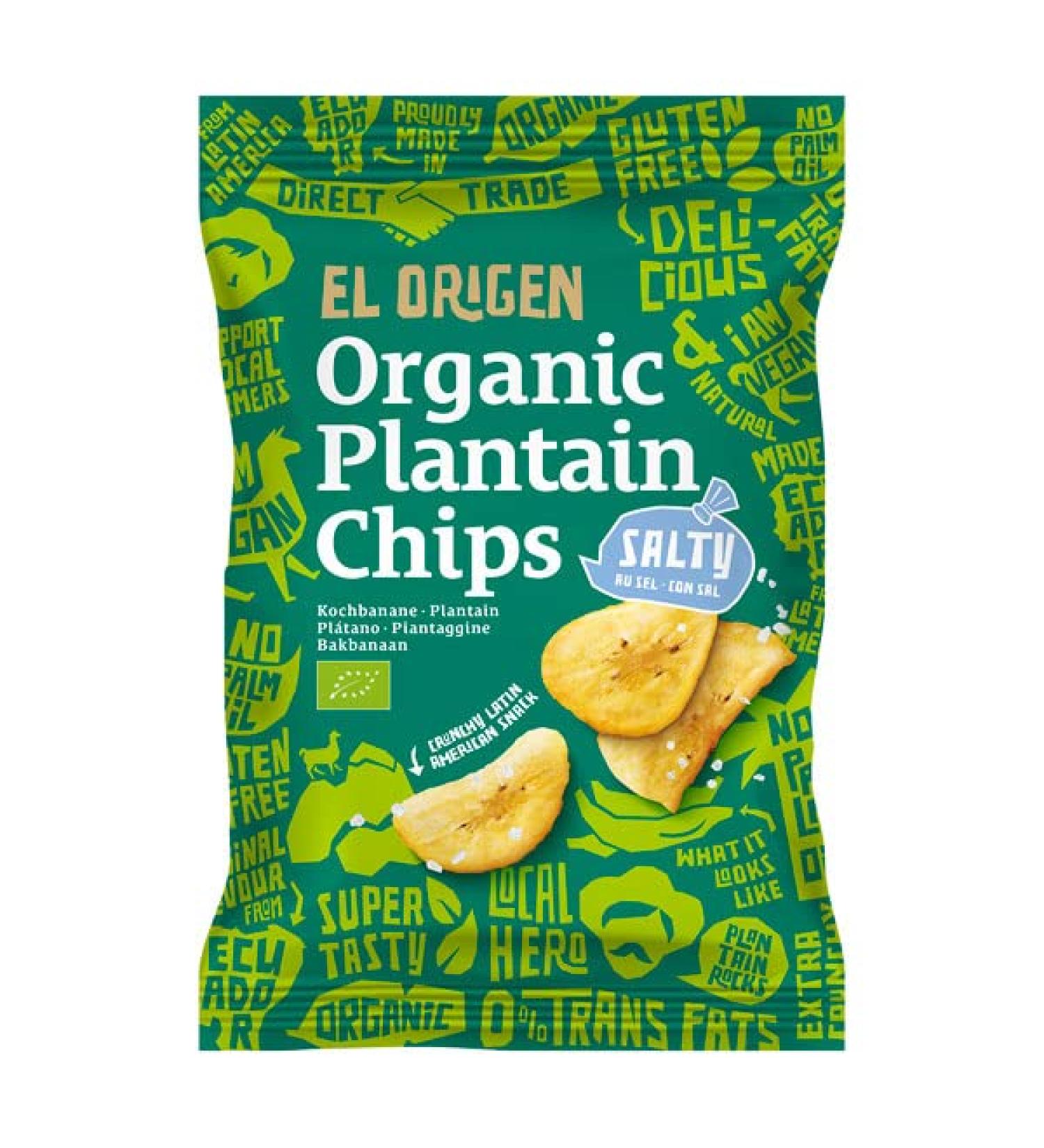 El Origen Salty Grocery - Salted Plantain Chips 80g - Unit - Buy Online on GoSupps.com