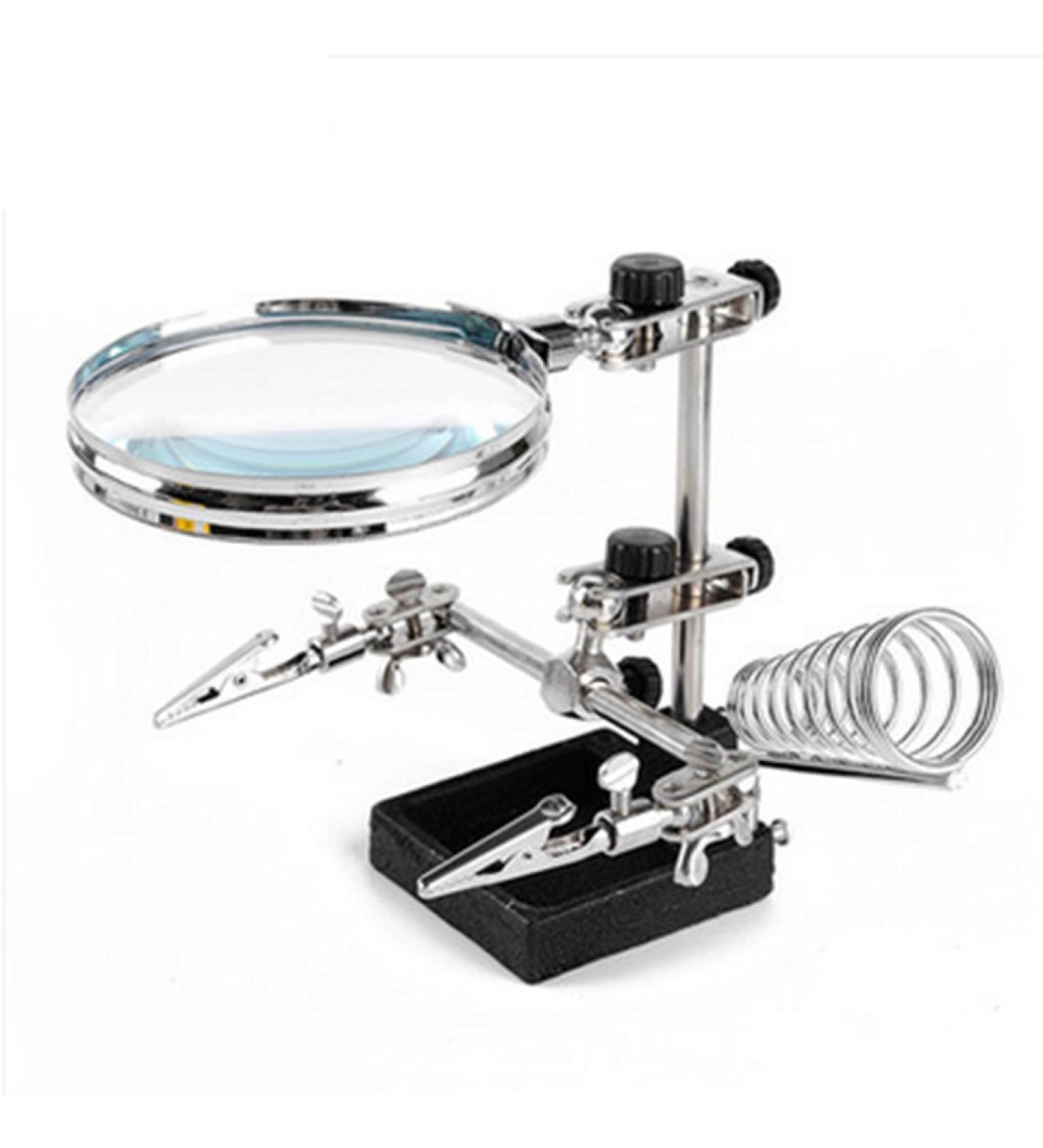 Magnifiers 10 Times Desktop HD Magnifying Glass Workbench Multi-Function Soldering Station Circuit Board Repair Reading Aids - Buy Online on GoSupps.com