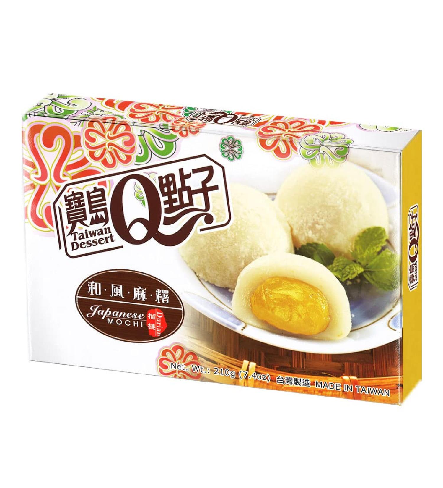 Mochi japanese 3 Saveurs (Taro par 2 packs , Sesame 1 pack, Durian 1 pack) 4 PACKS 4*210G