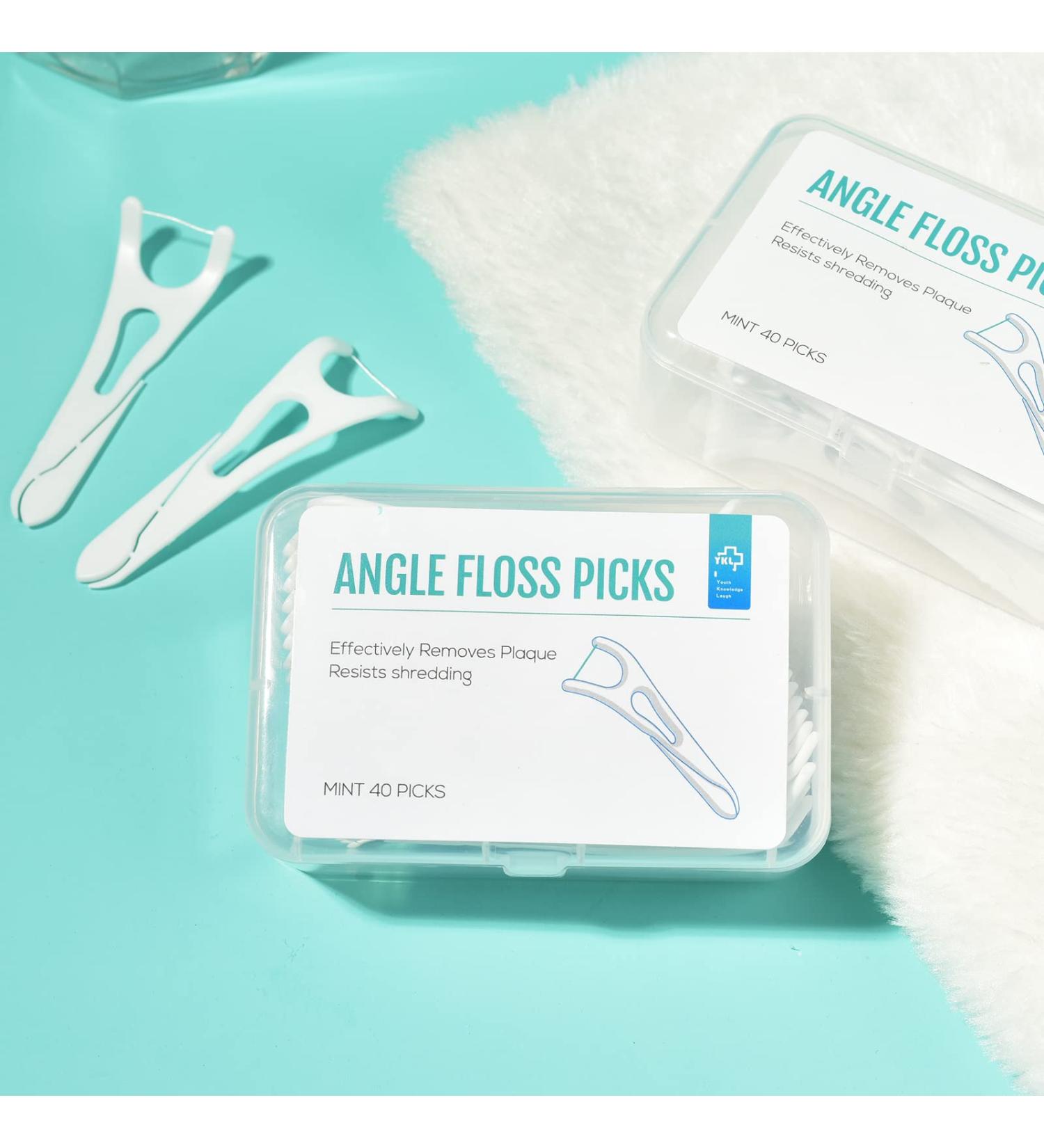 Mint Flavored Dental Floss Toothpick Stick - 40 Count Box | Orthodontic Cleaner for Teeth and Gums - Buy Online on GoSupps.com