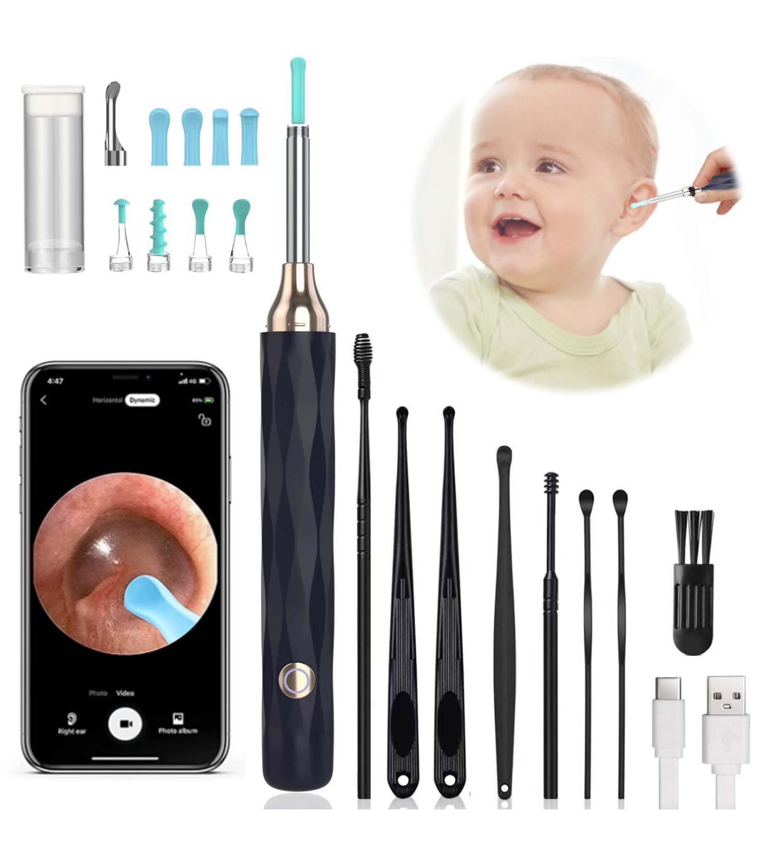 1080p WiFi Ear Wax Removal Otoscope - Waterproof Endoscope with LED Light for iPhone iPad & Android - Buy Online on GoSupps.com