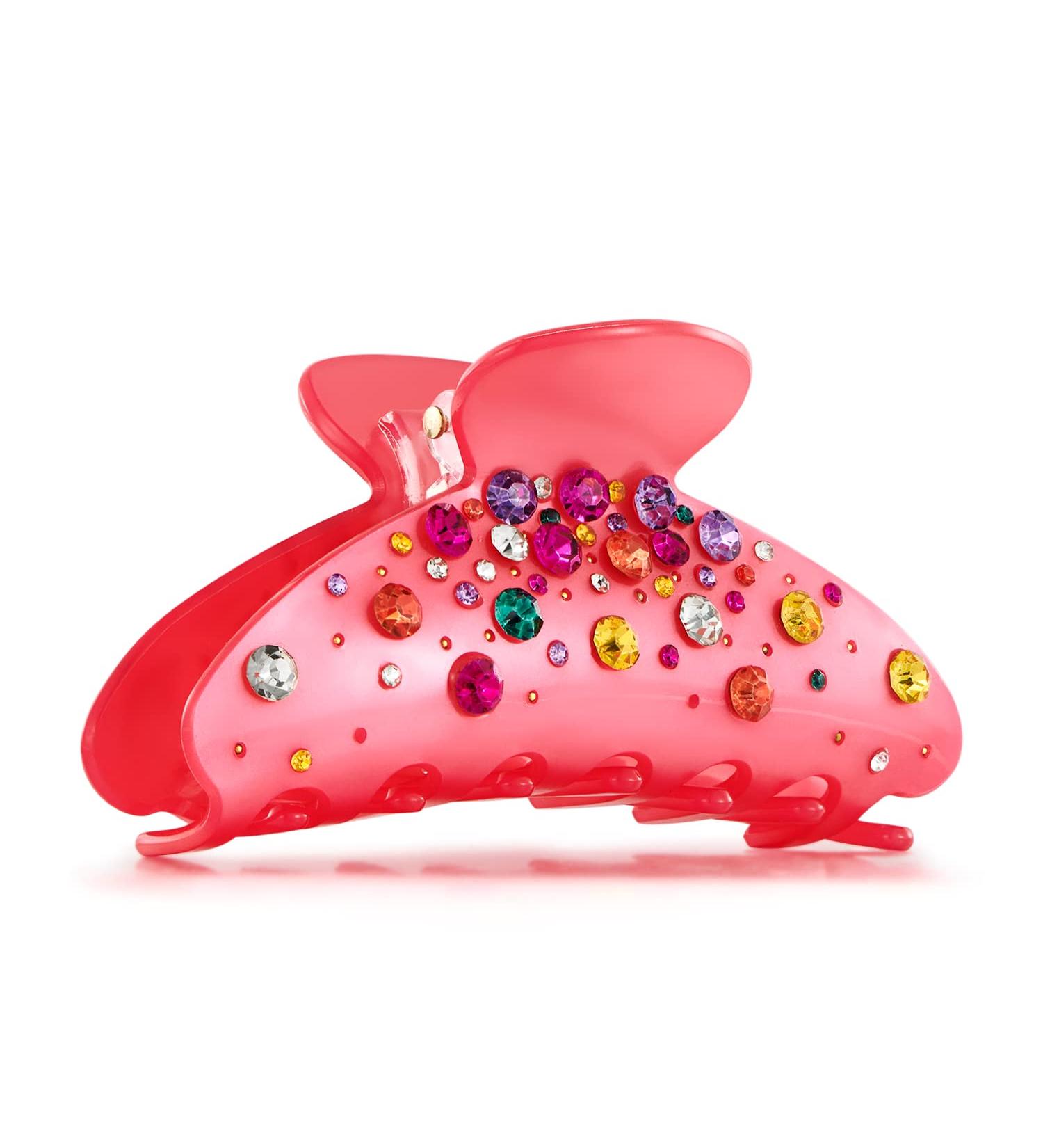 Shop Lilie & White Pink Acrylic Hair Clips for Women - Non-Slip Medium Claw Hair Clips | HC21224A - Buy Online on GoSupps.com