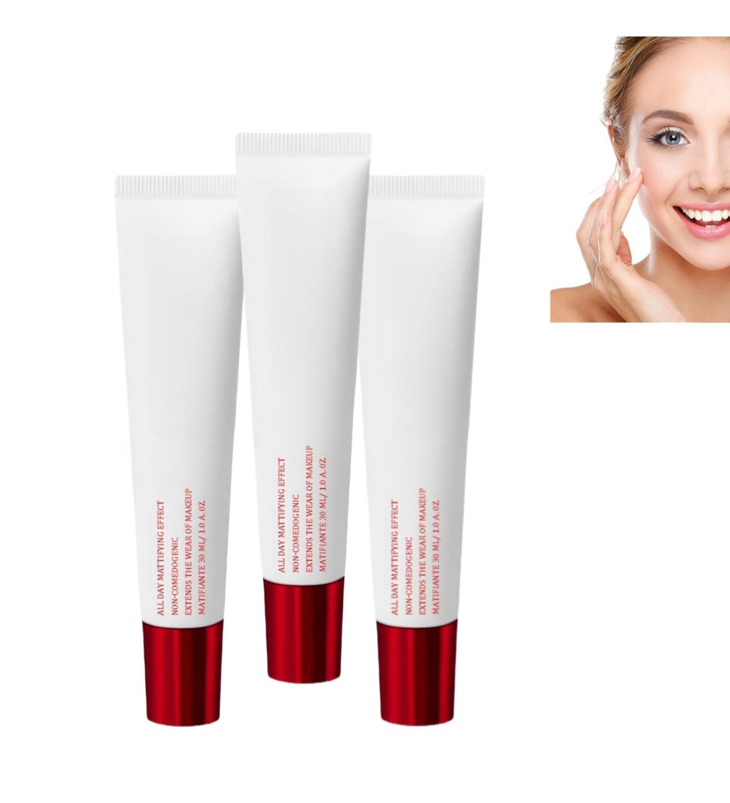 Oil-absorbing makeup primer Waterproof and sweat-proof matte makeup primer Moisturizing and firming matte makeup primer Suitable for all skin types 3pcs - Buy Online on GoSupps.com
