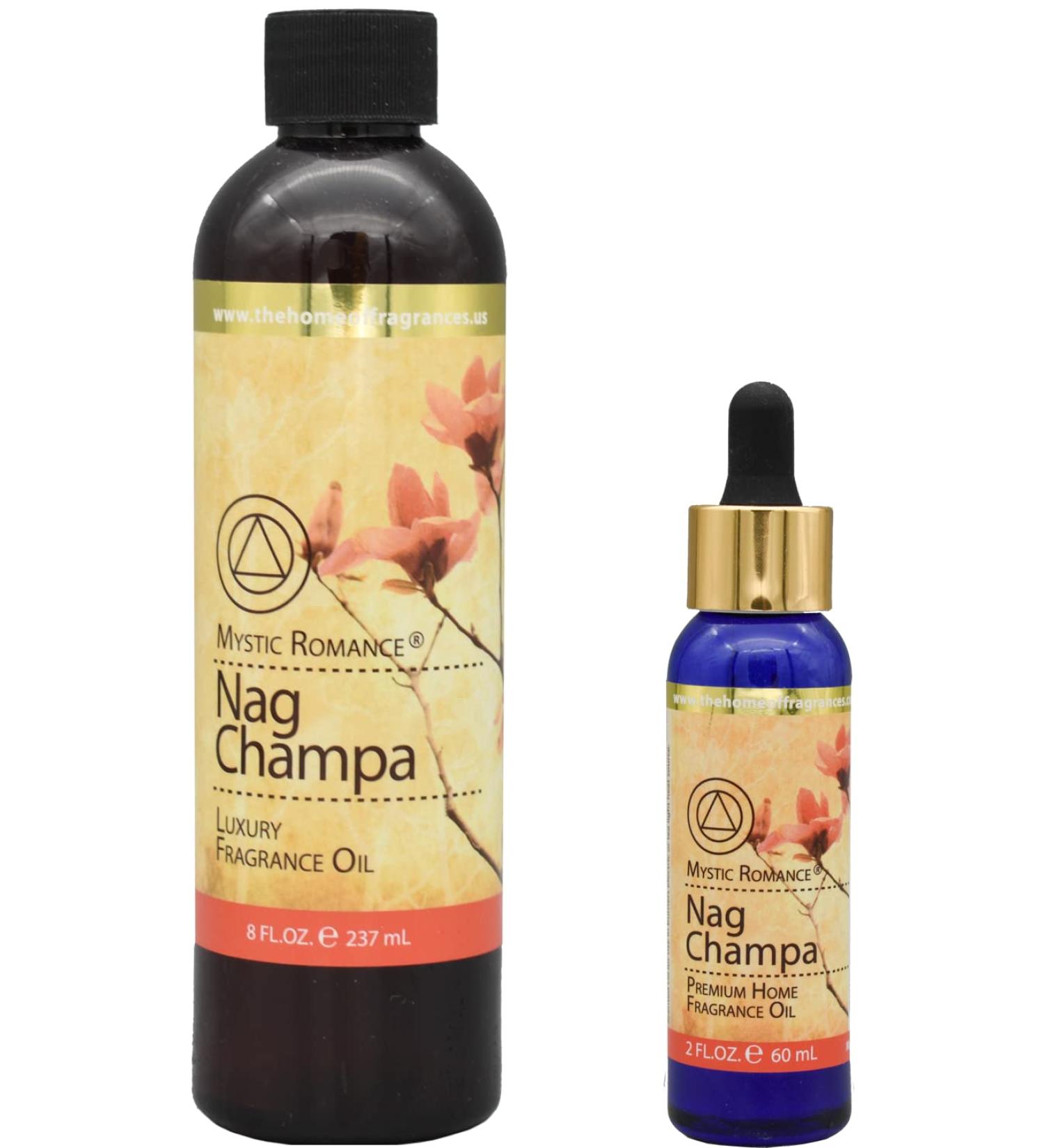 The Home of Fragrances - Set of 2 Bottles of Fragrance Oils - 2oz & 8oz (Nag Champa)