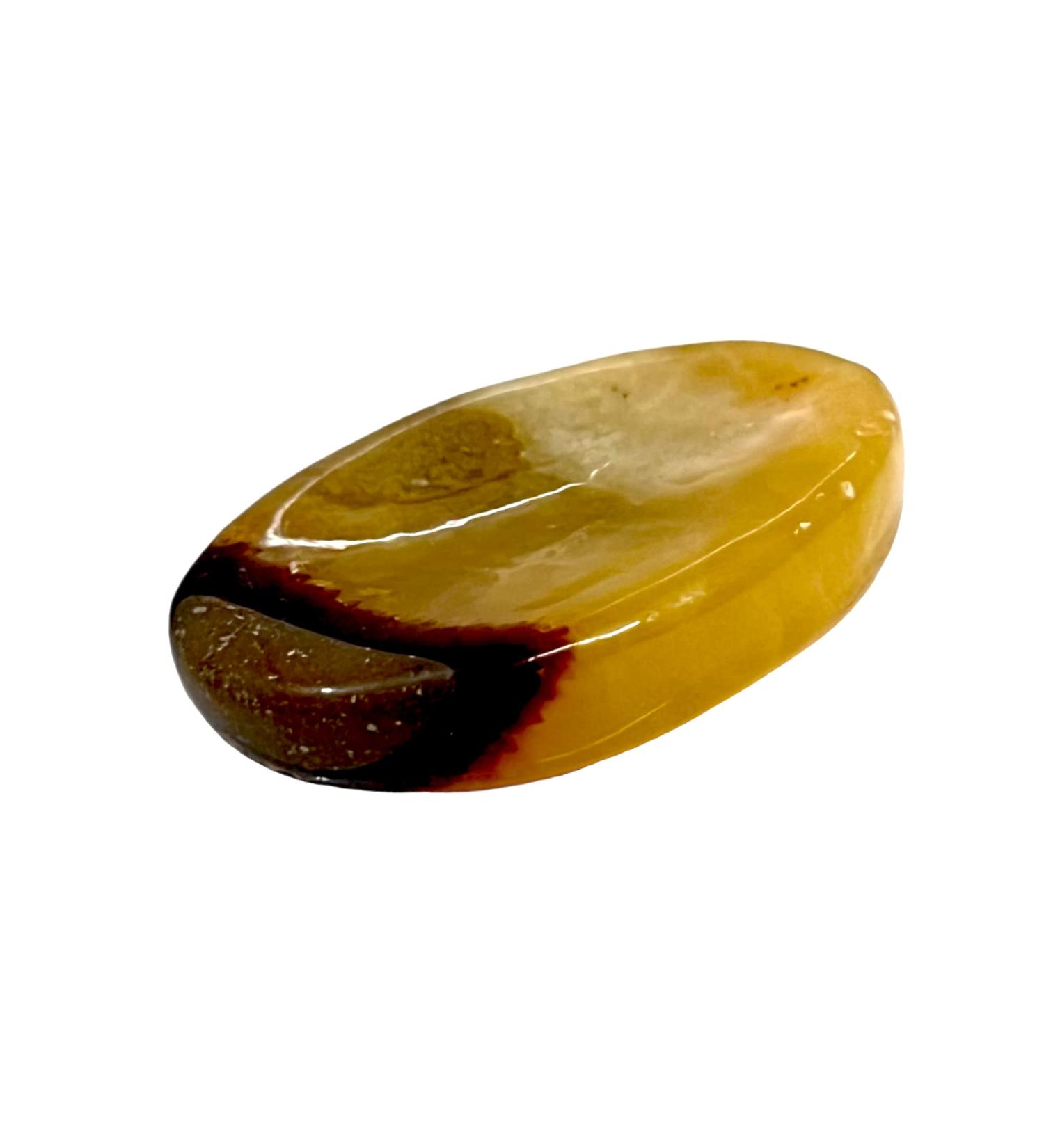 Opalite Crystal Worry Thumb Stone - Natural Calming Meditation for Stress Relief - Buy Online on GoSupps.com