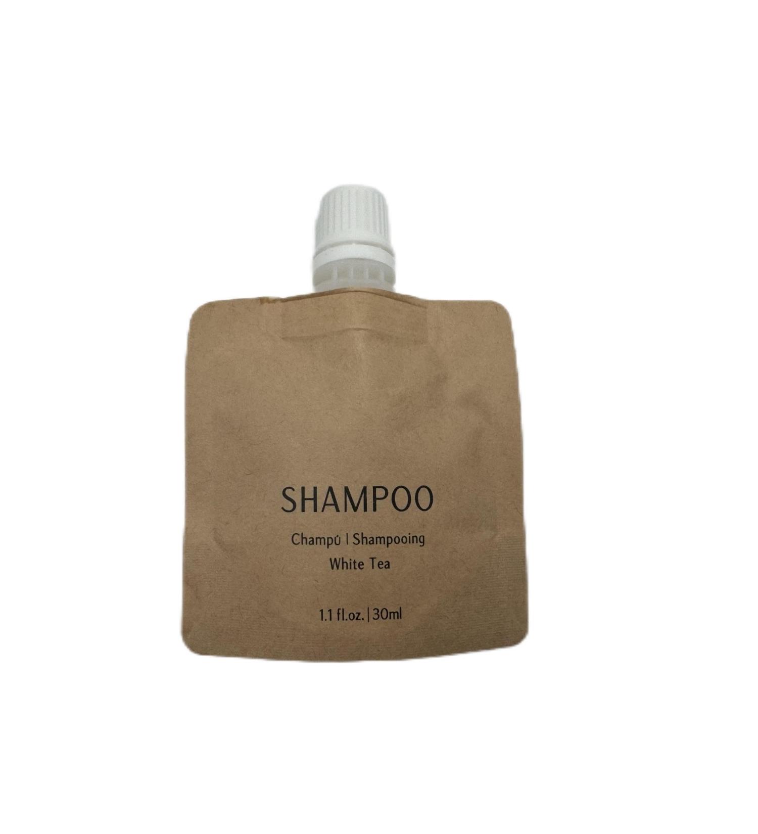 Shampoo Recyclable Kraft Paper Pouch Bag (100 Pack 1.1oz/30ml)