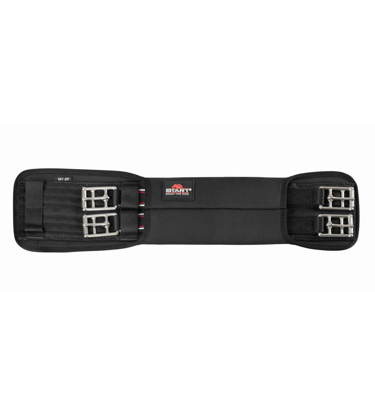Saddle belt made of neoprene Start Elastic neoprene dressage collar belt with elastic band short belt for horses riding strap dressage long belt black dressage (black 40 cm) 40 cm black