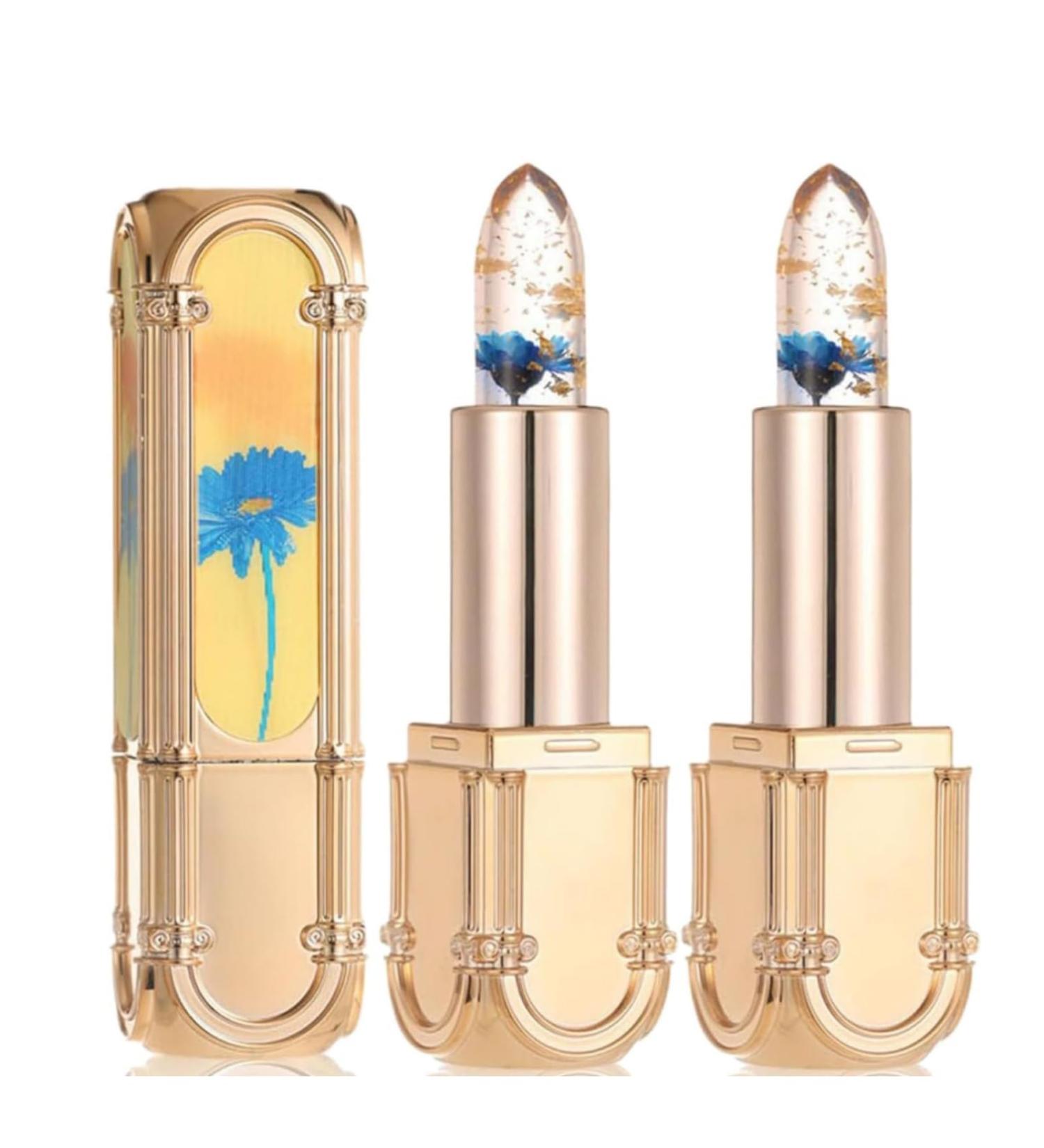 Flower Shape Color Changing Lipstick Crystal Jelly Color Changing Lipstick Temperature Changing Lip Balm Long Lasting Nourishing Moisturizing Balm - Buy Online on GoSupps.com