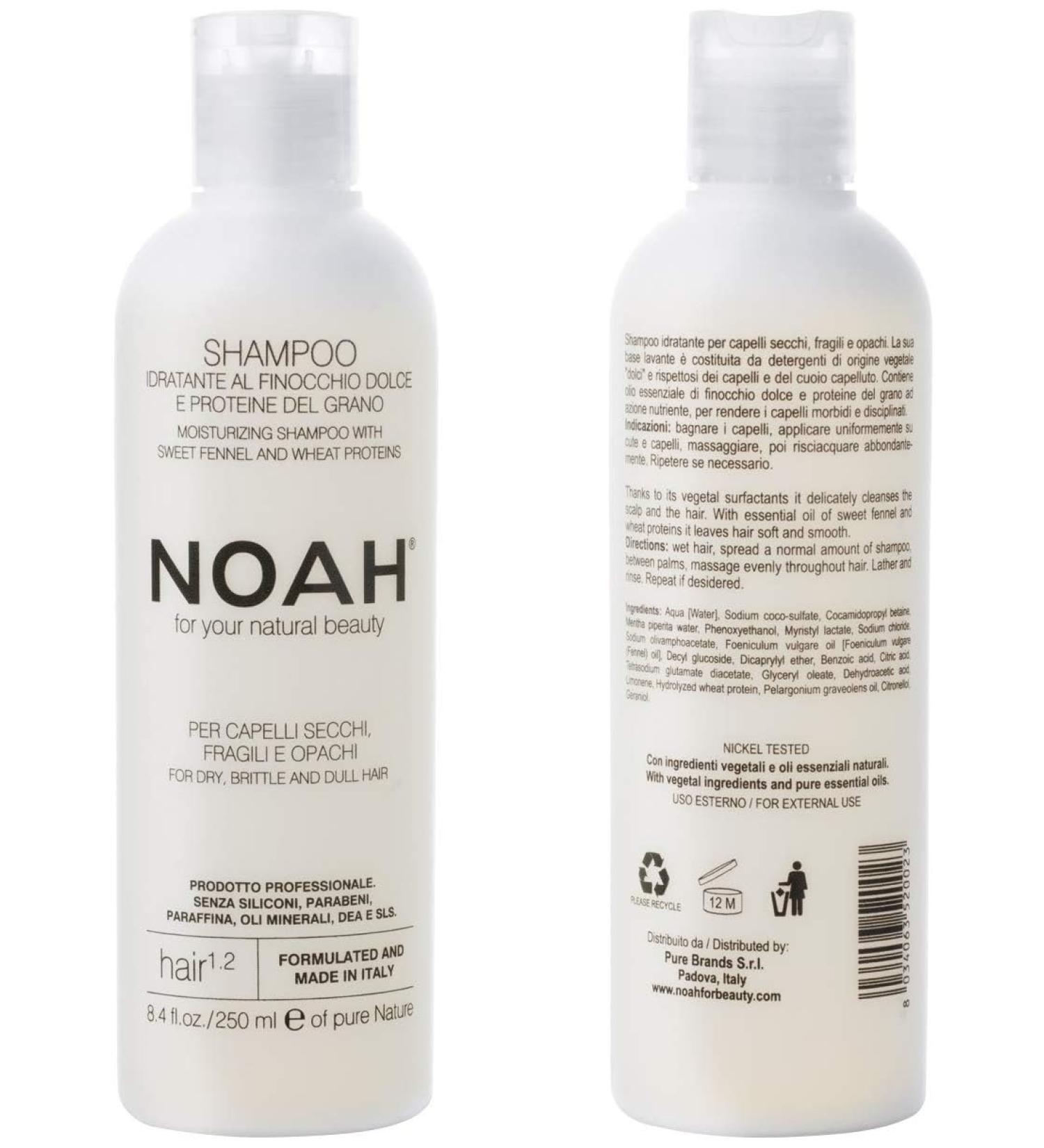 Noah 1.2 Moisturizing Hair Growth Shampoo | Sweet Fennel Eco-Friendly Vegan & Cruelty-Free 8.45 fl. oz - Buy Online on GoSupps.com