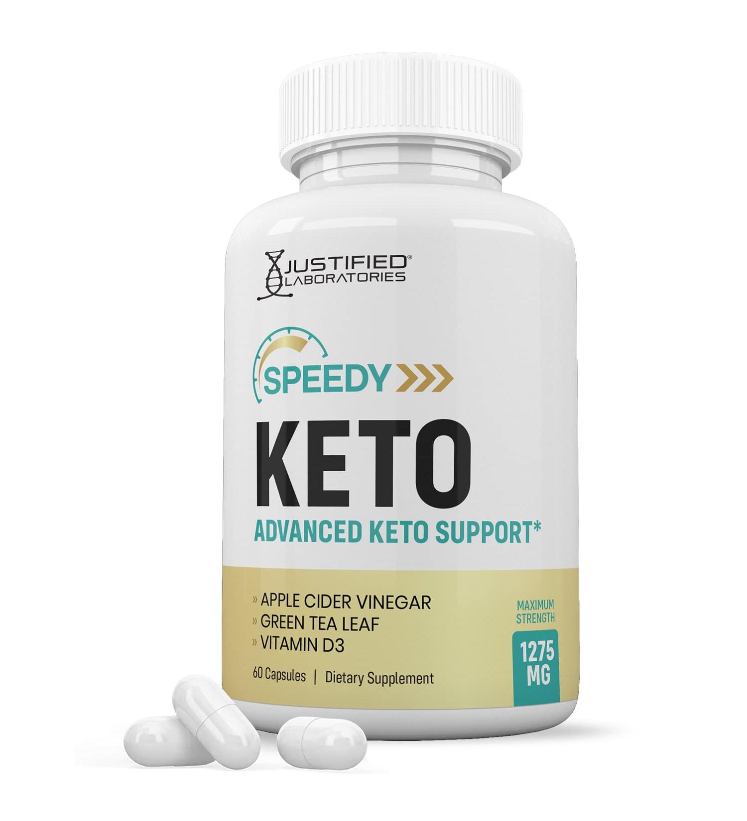 Justified Laboratories Speedy Keto ACV Pills 1275MG Formulated with Apple Cider Vinegar Keto Support Blend Alternative to Gummies 60 Capsules - Buy Online on GoSupps.com