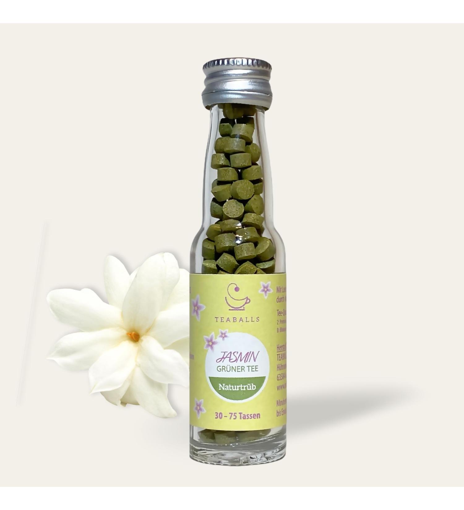 Jasmin Gr ner Tea Teaballs - 100% Natural Cloudy | 150 Teaballs for 30-75 Cups | International Shipping - Buy Online on GoSupps.com