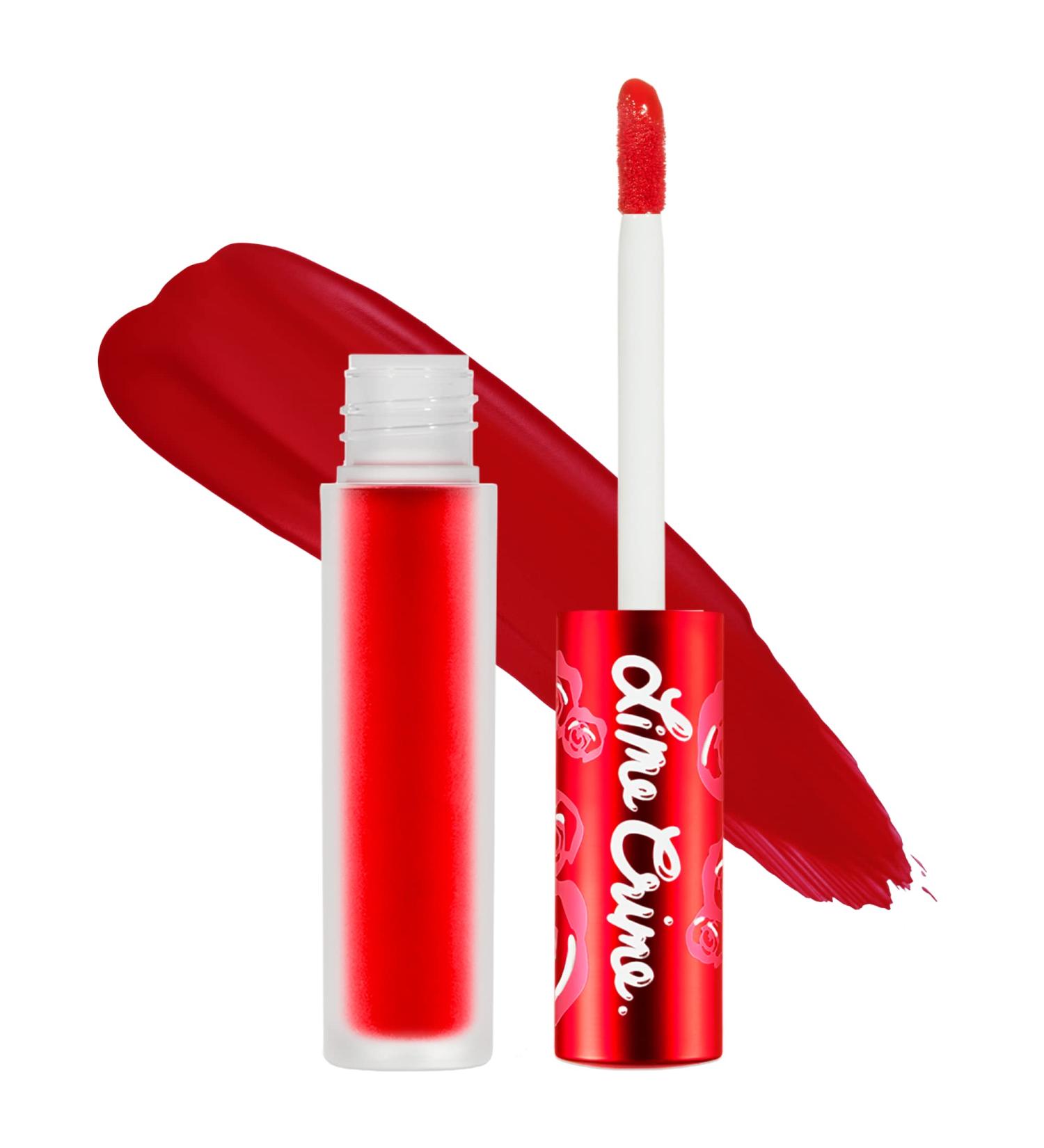 Lime Crime Velvetines Liquid Matte Lipstick Red Velvet - True Red Long Lasting Formula for All-Day Wear - Buy Online on GoSupps.com