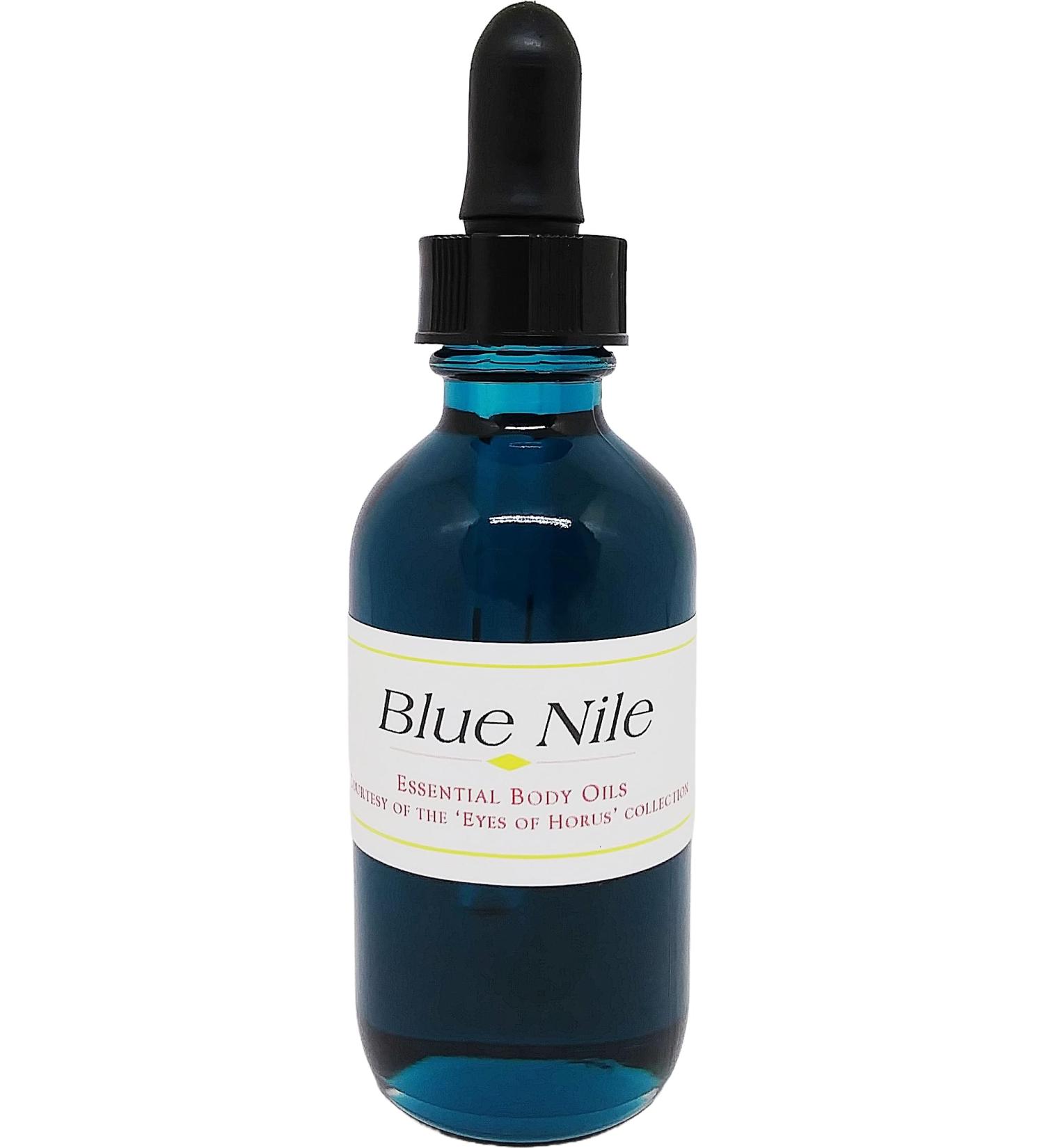 Blue Nile Scented Body Oil Fragrance Glass Dropper Top - Blue - 2 oz. - ID#36173 2 Fl Oz (Pack of 1)