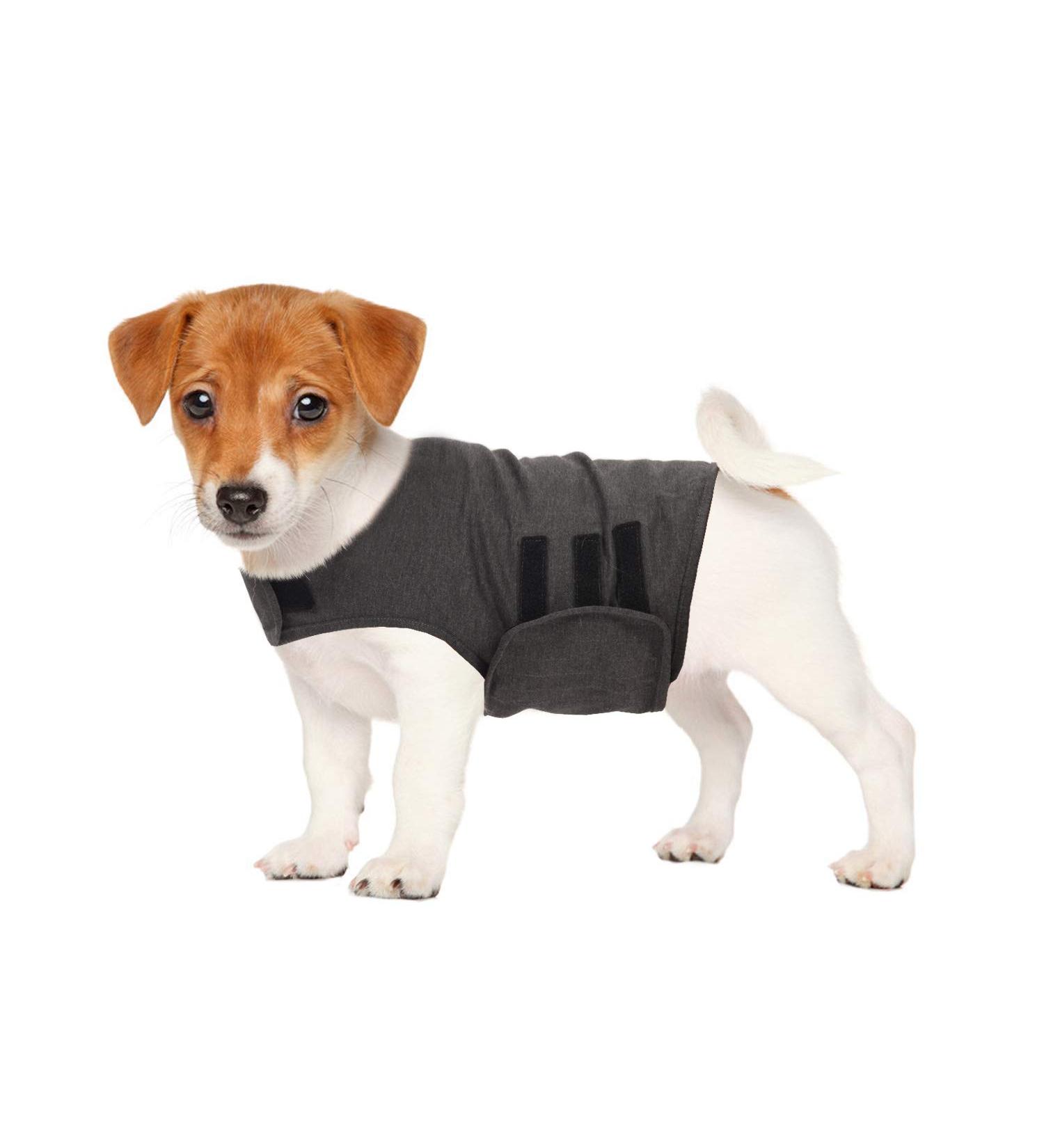 Kelivol Fear Coat for Dogs - Soothing Vest for Fireworks & Thunderstorm Anxiety (XS Dark Gray) | Comfort Your Pet - Buy Online on GoSupps.com