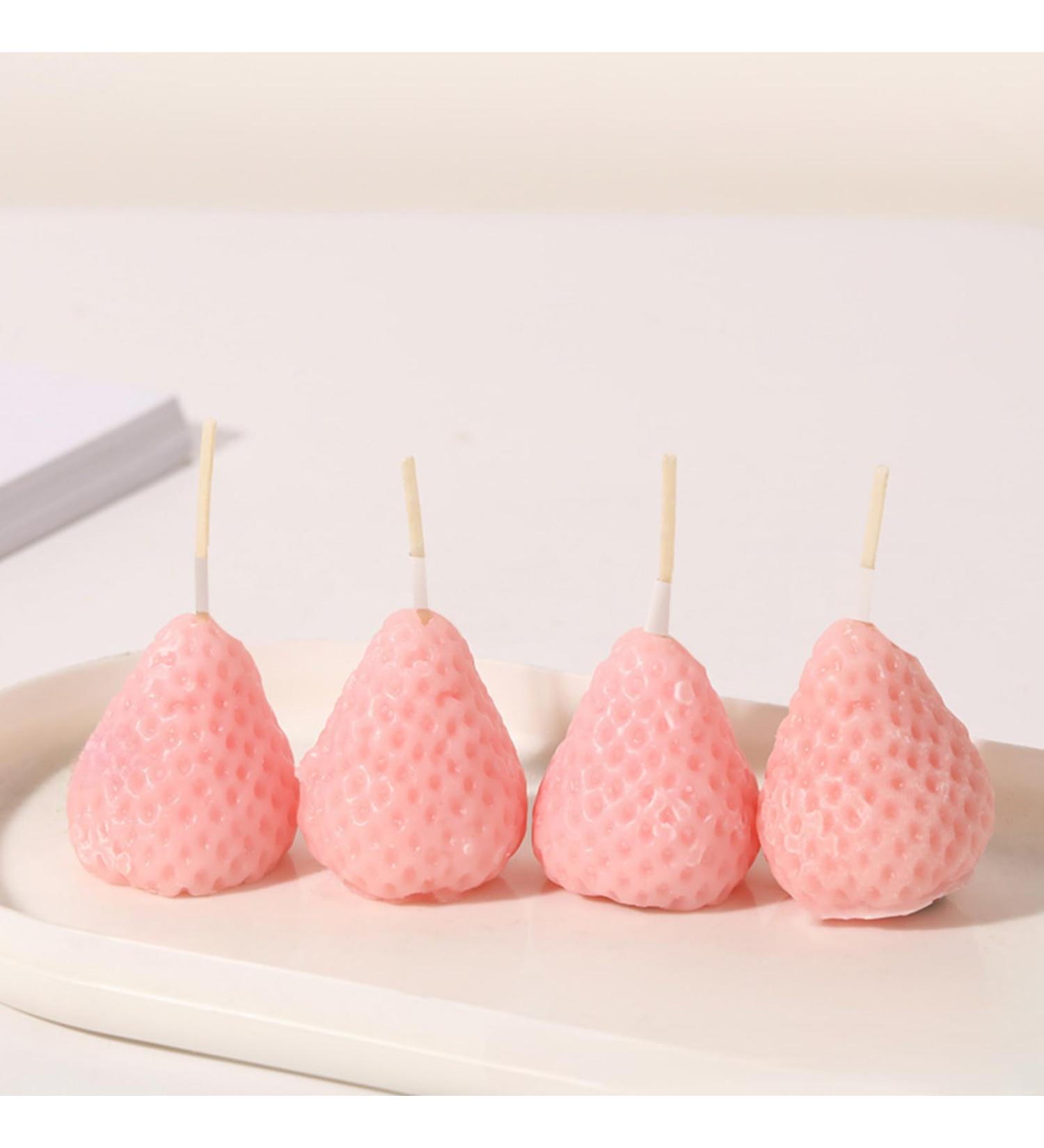 Strawberry Aromatherapy Candle | Cute Birthday Candle Ornaments for Creative Celebrations - International Shipping Available - Buy Online on GoSupps.com