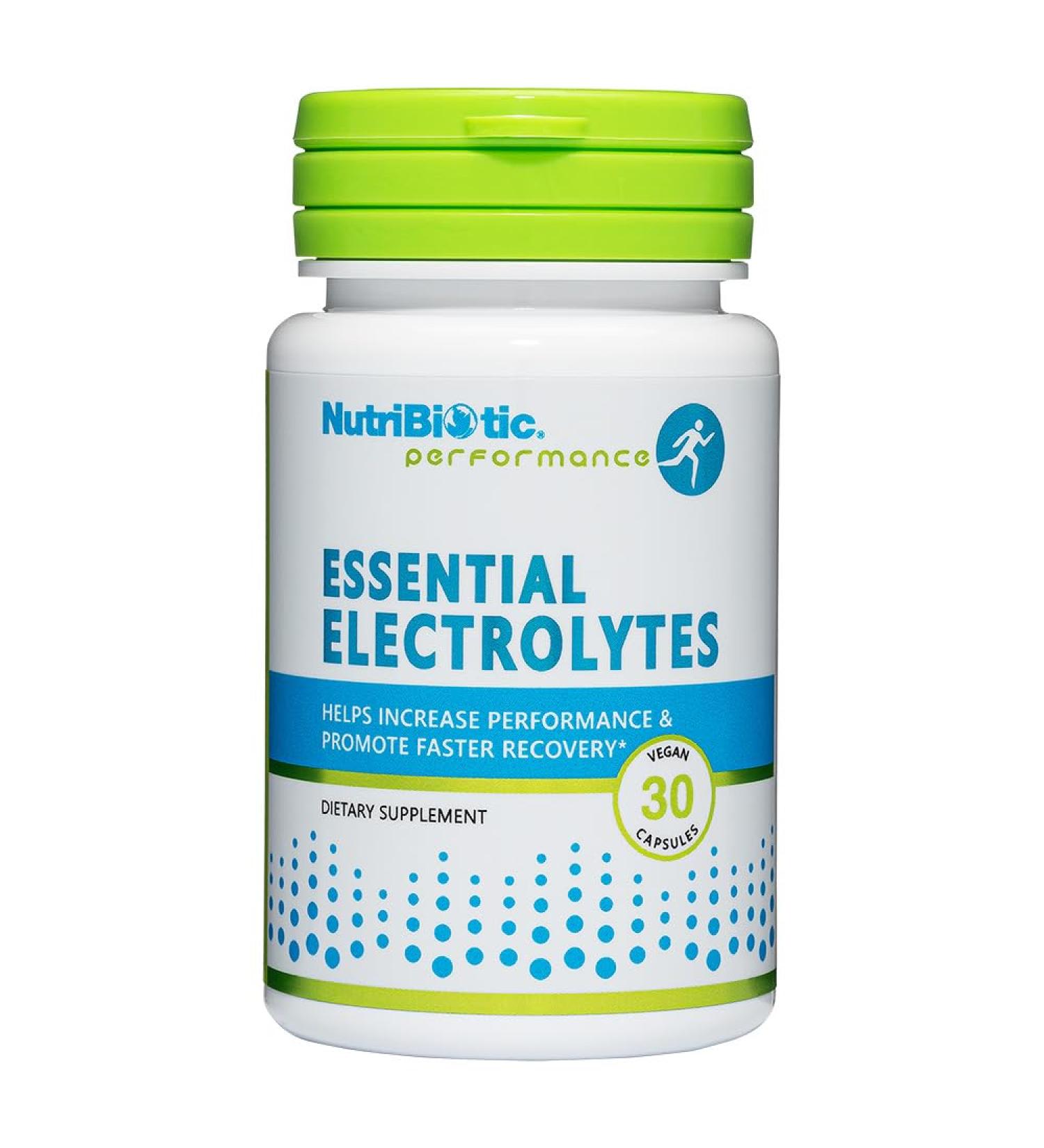 NutriBiotic Essential Electrolytes Capsules - 30 Ct Travel Size - Boost Performance & Recovery - Pharmaceutical Grade Vitamin C for Optimal Rehydration - Buy Online on GoSupps.com