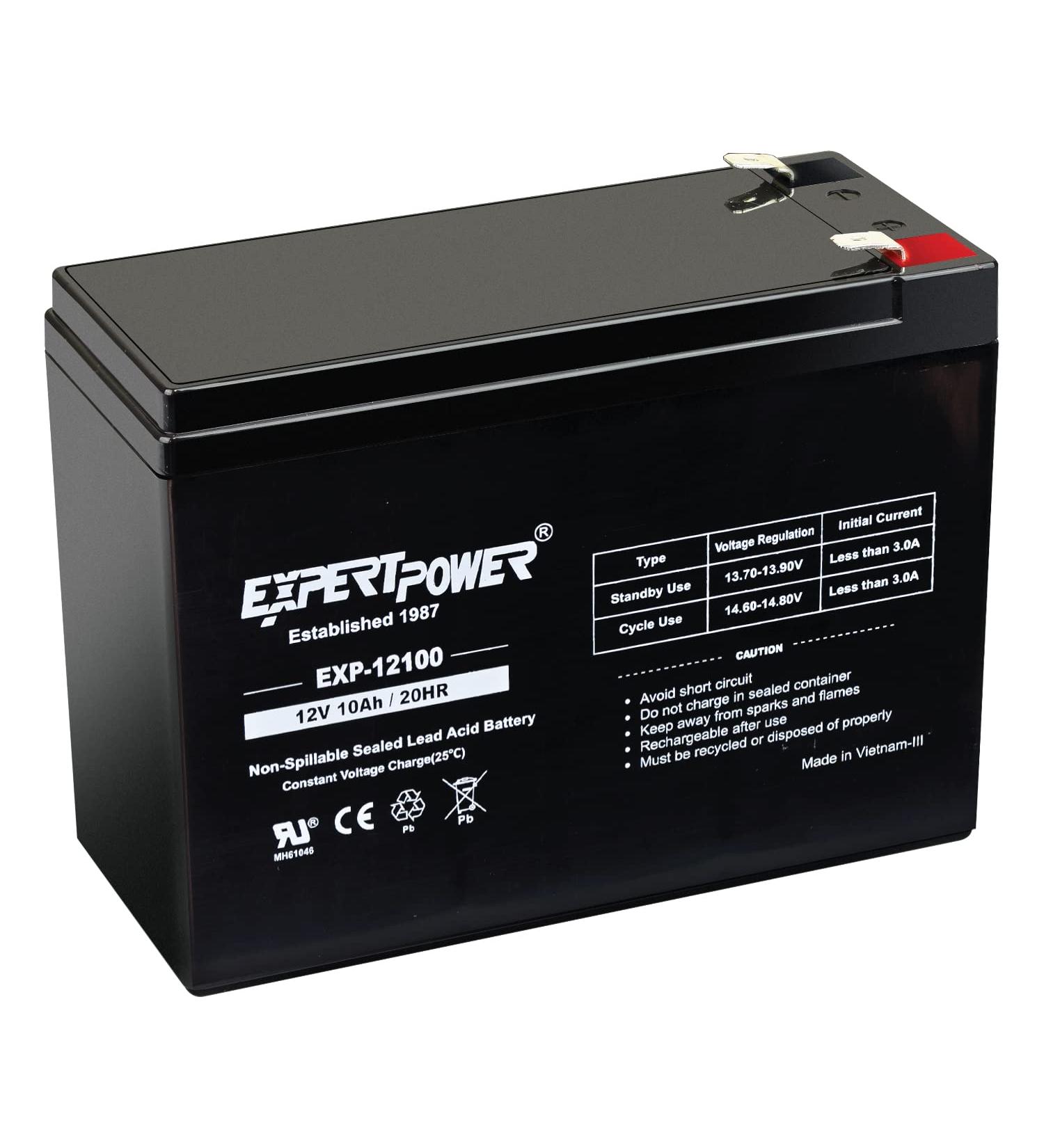 Buy 12V 10Ah SLA Rechargeable Battery - F2 Terminals | Long-lasting Power for Your Devices - Buy Online on GoSupps.com